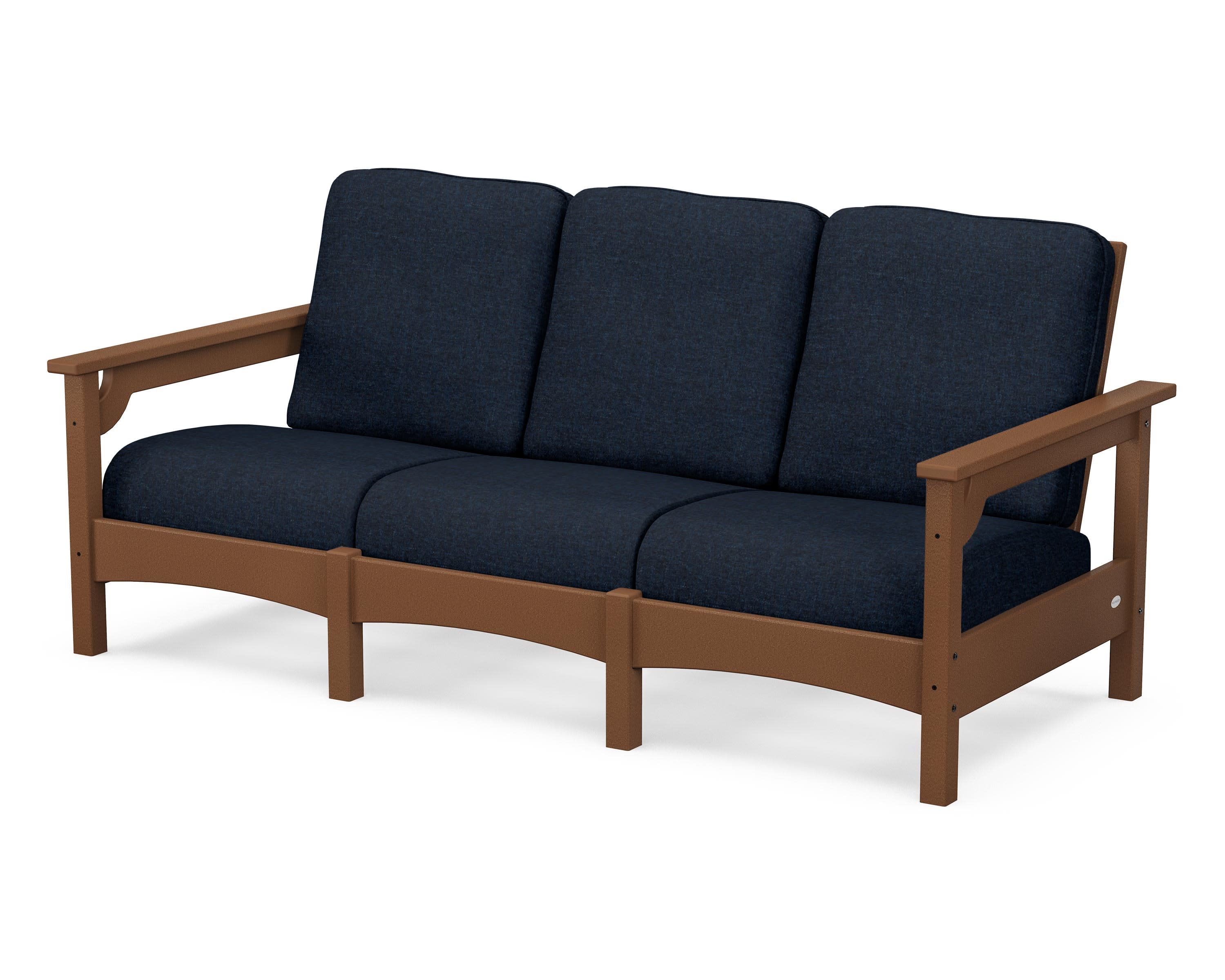 Club Sofa in Teak / Marine Indigo