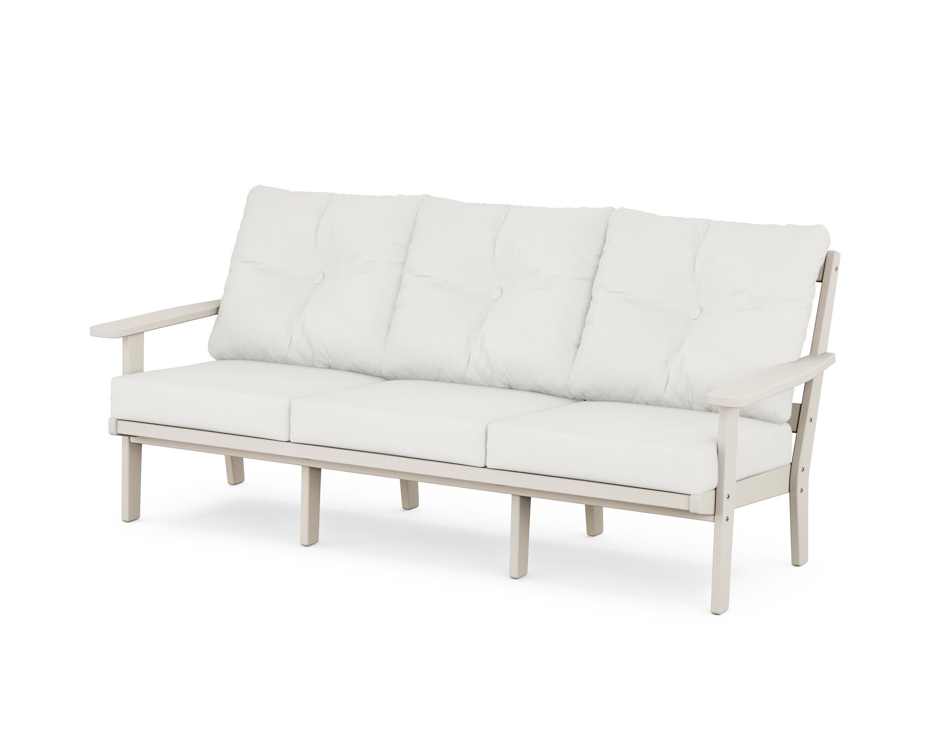PrairieDeep Seating Sofa in Sand / Natural Linen