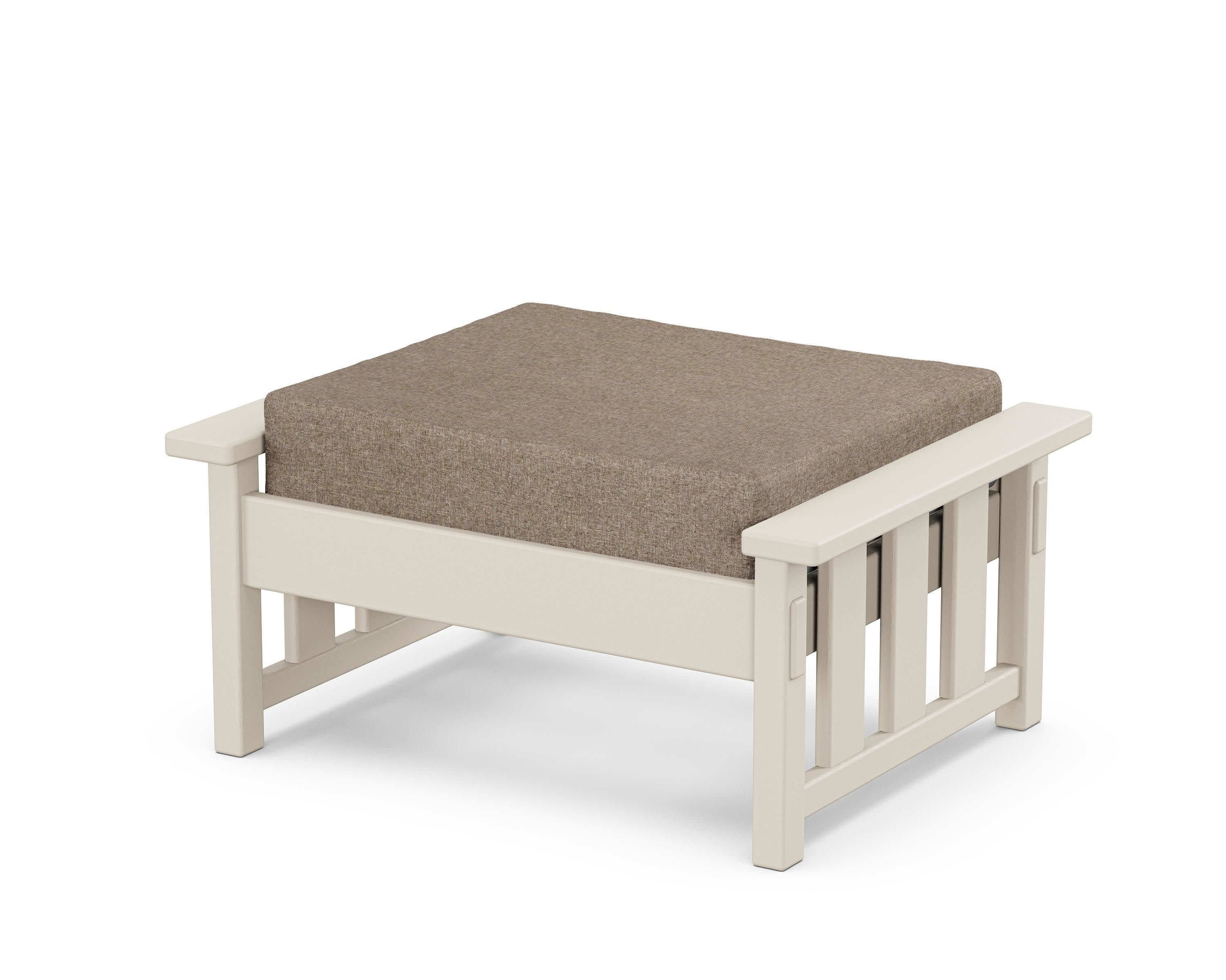 Acadia Deep Seating Ottoman in Sand / Spiced Burlap