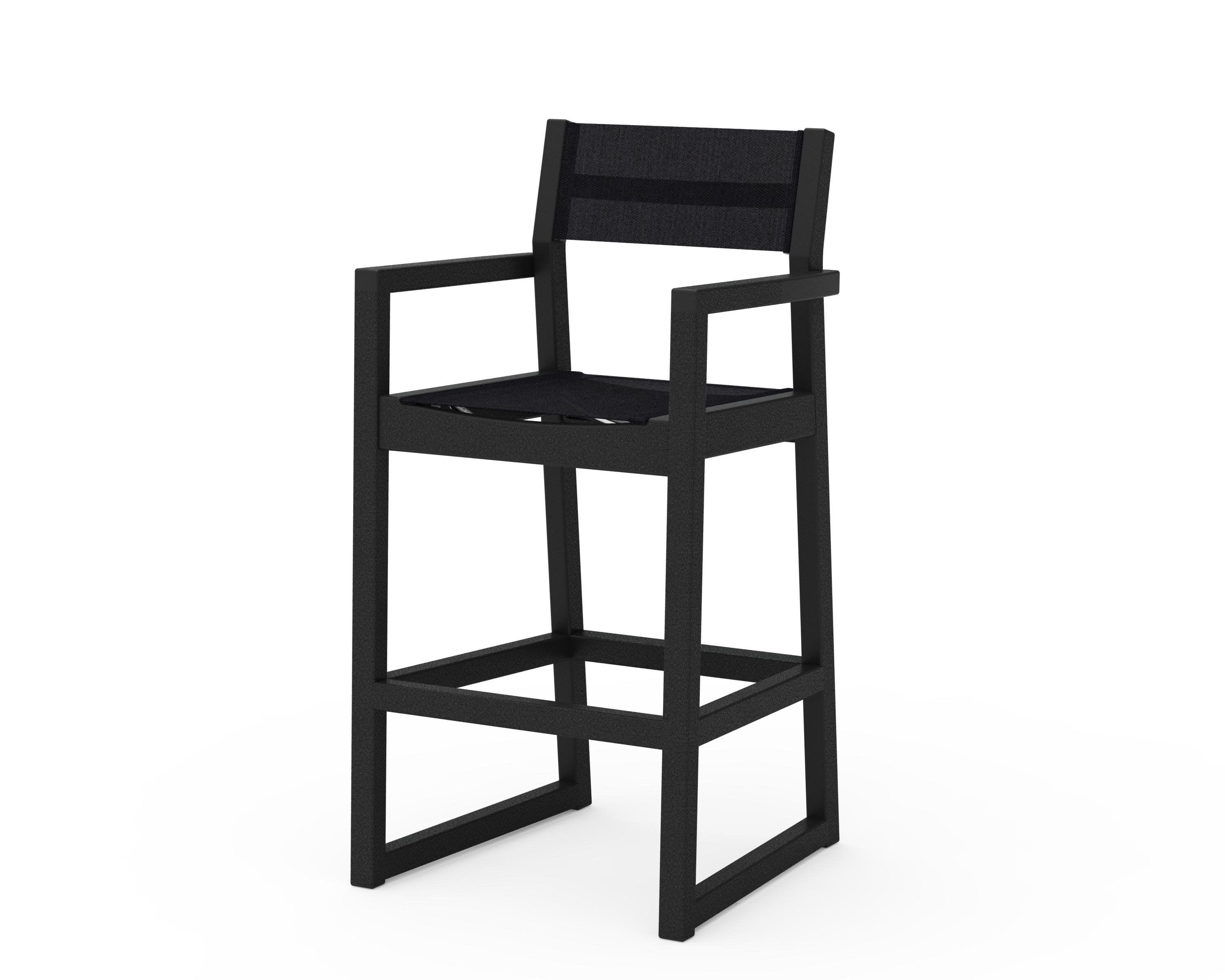 EDGE Sling Bar Arm Chair in Black / Black Sling