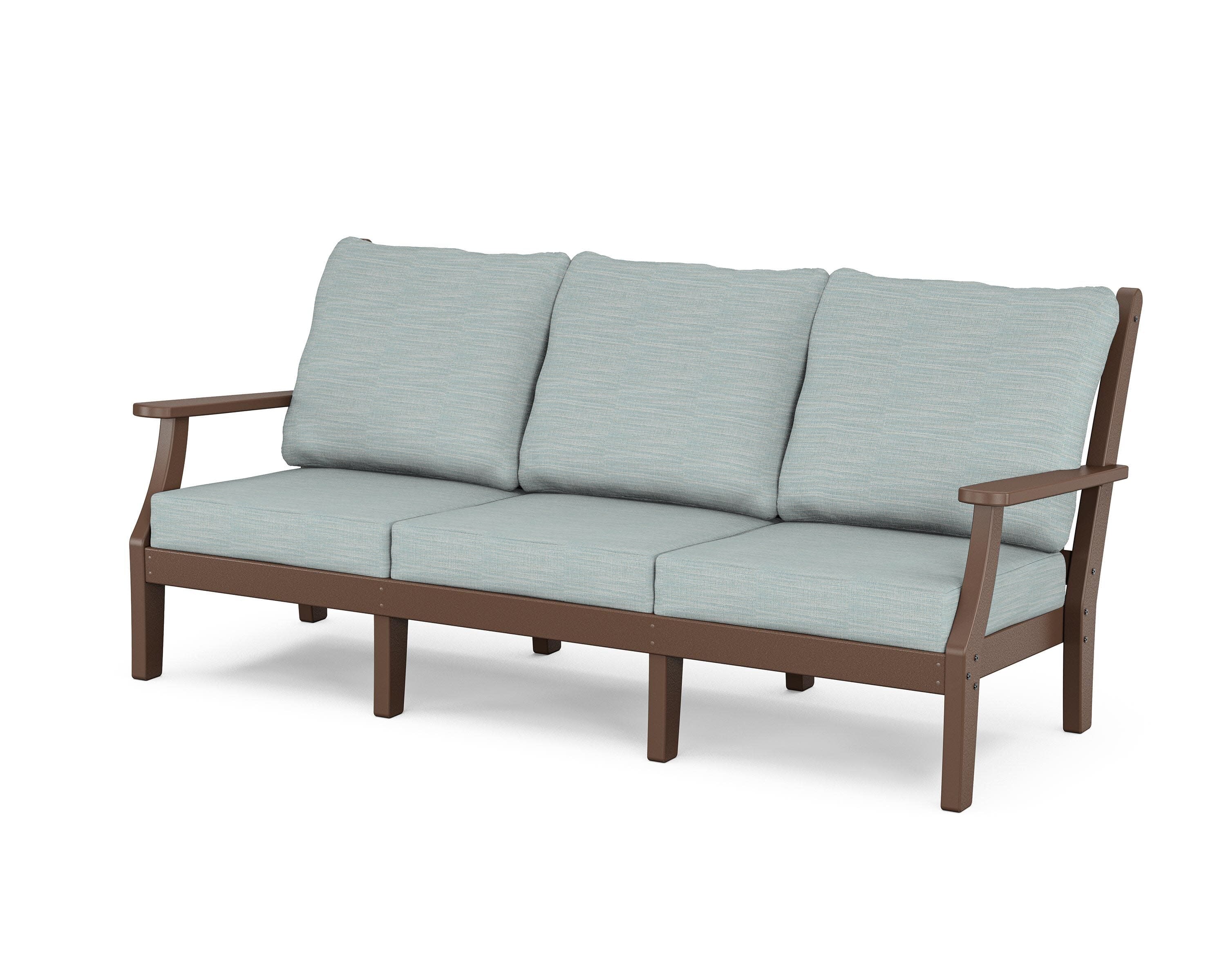 Wovendale Deep Seating Sofa in Mahogany / Soothe Mist