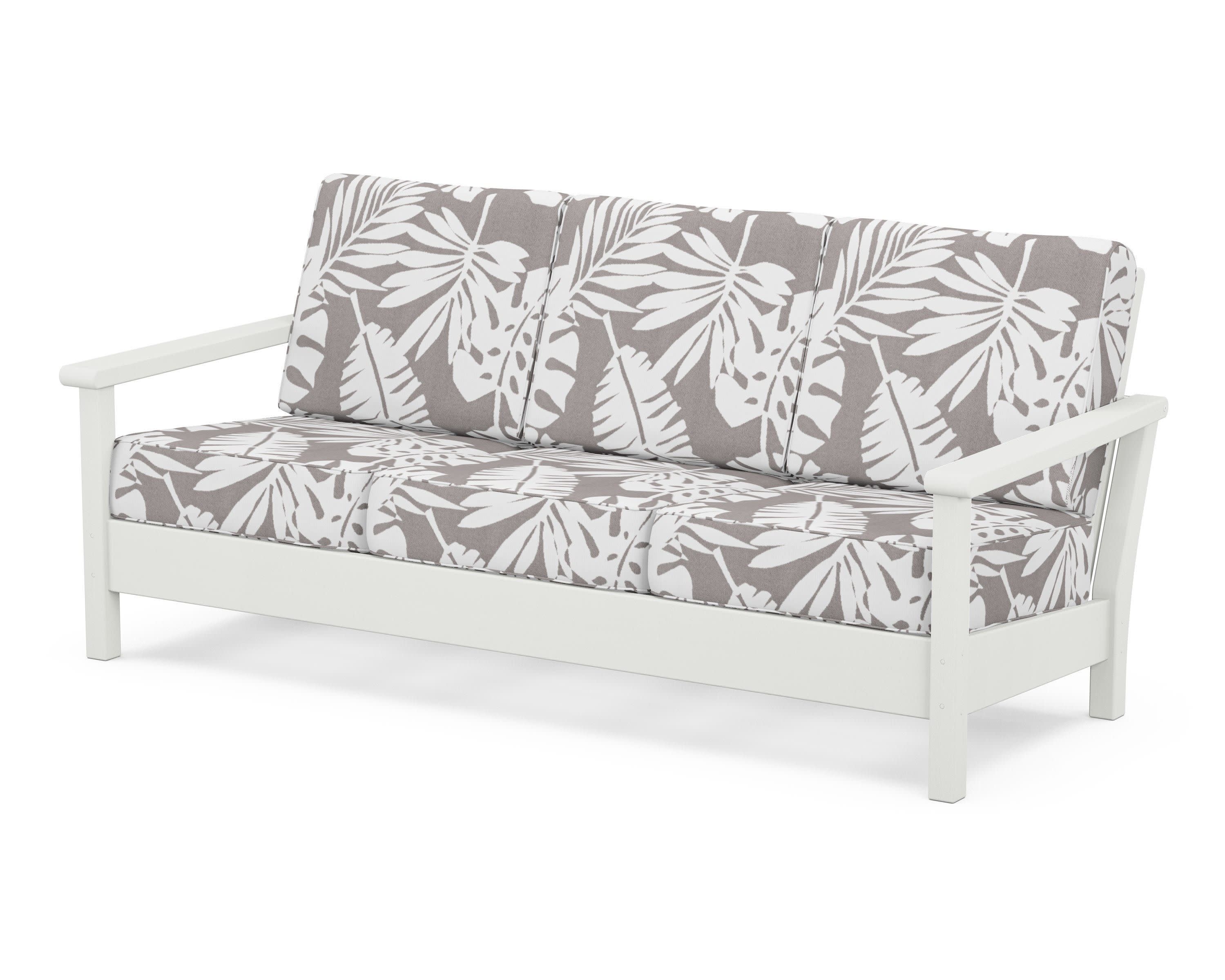 Harbour Deep Seating Sofa in Vintage White / Leaf Grey Mist