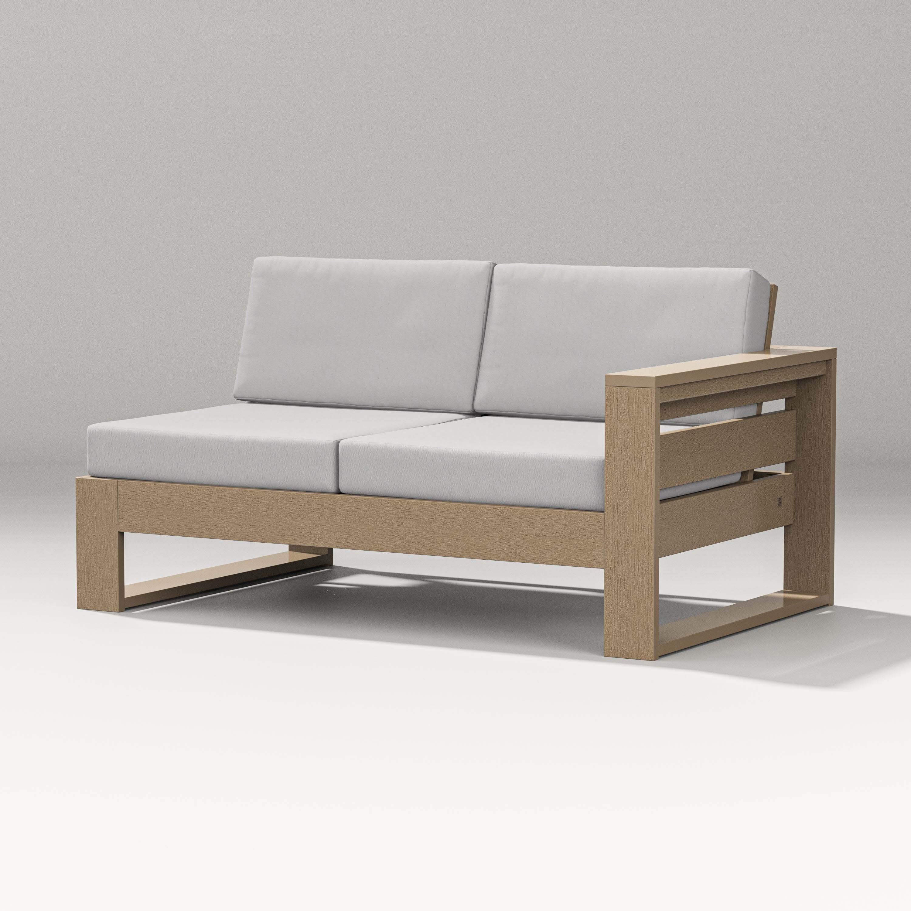 Latitude Modular Right Arm Loveseat in Vintage Sahara / Diamond in the Rough