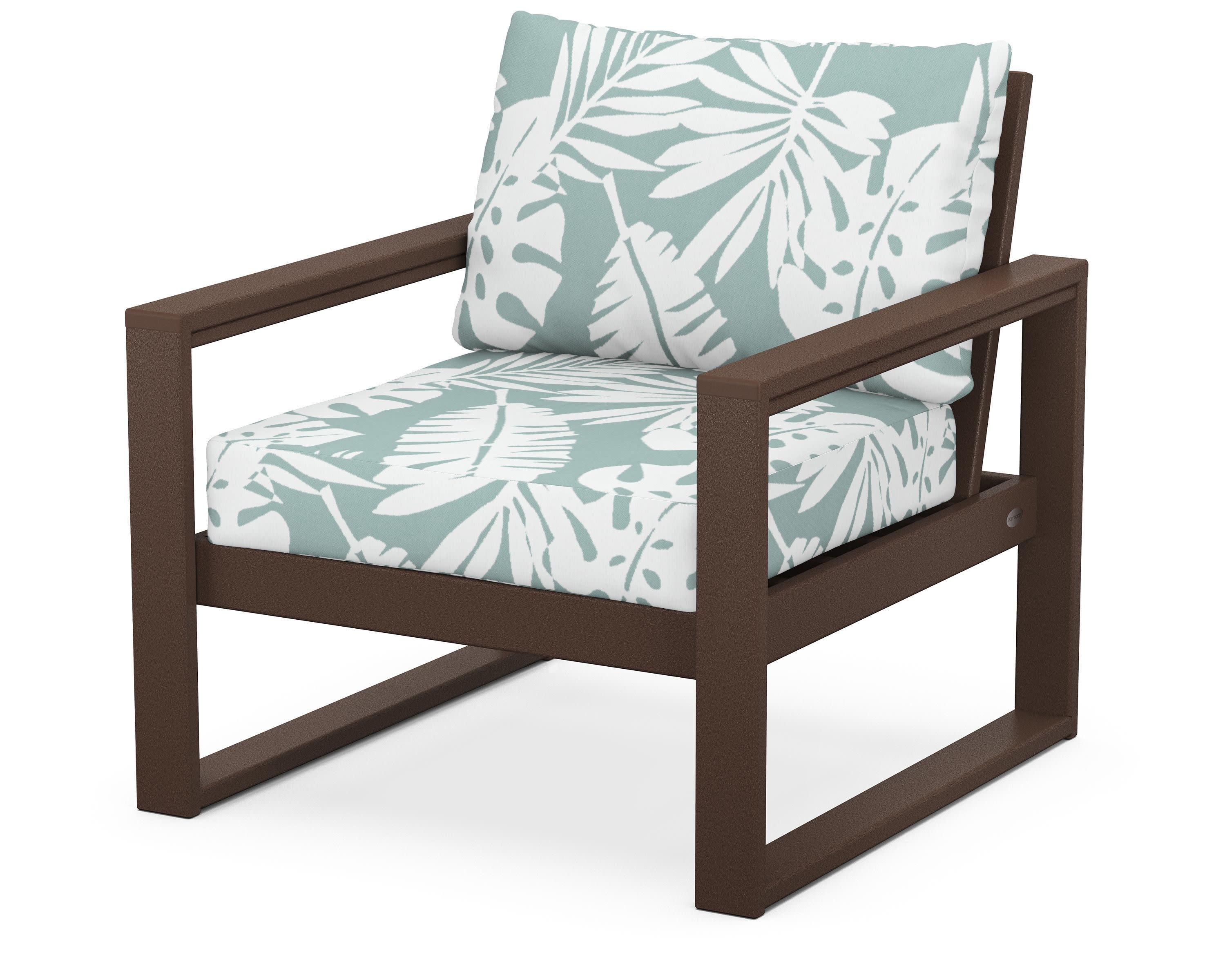 EDGE Club Chair in Mahogany / Leaf Glacier Spa