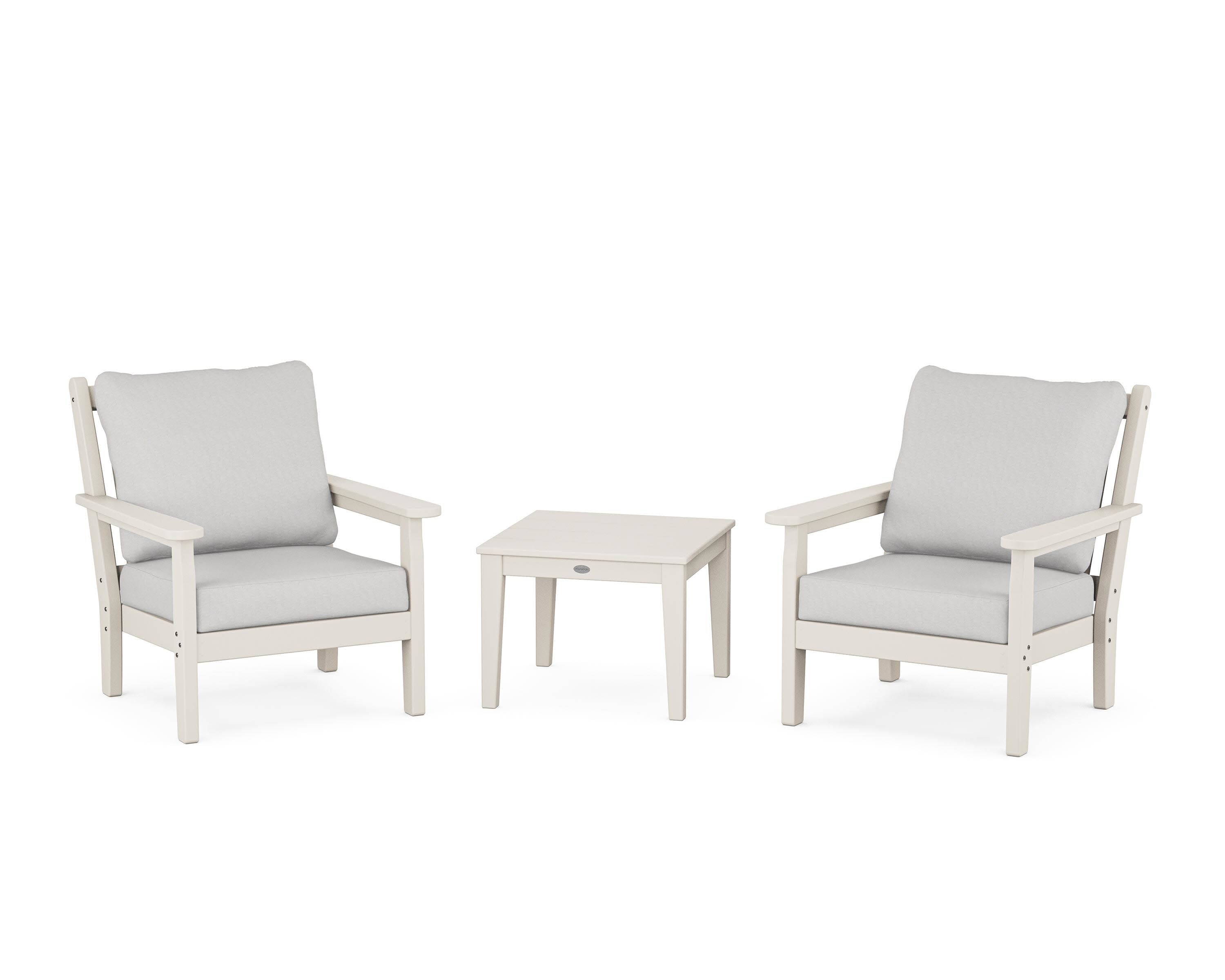 Chippendale 3-Piece Deep Seating Set in Sand / Diamond in the Rough