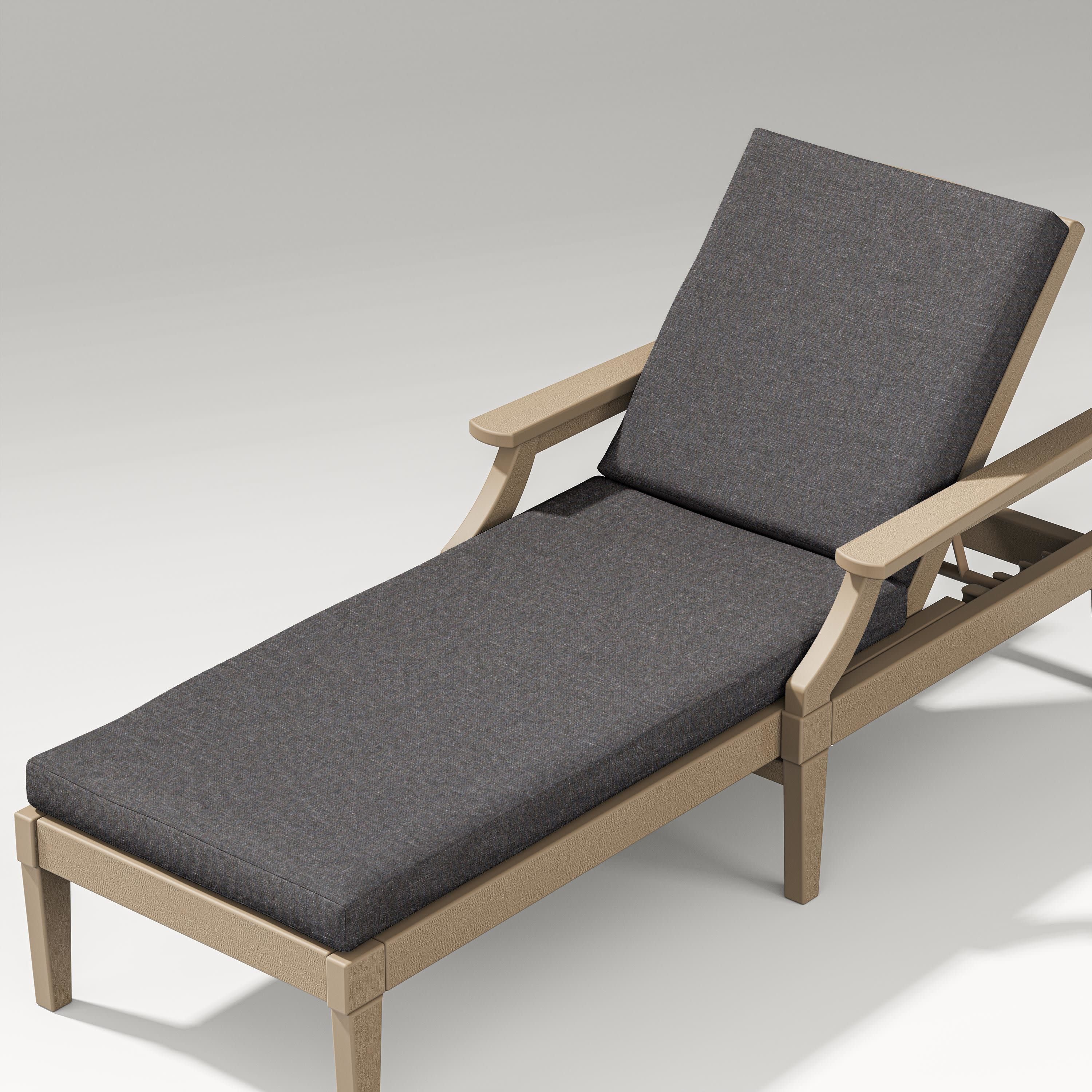 Estate Chaise Lounge Full Cushion in Ash Charcoal