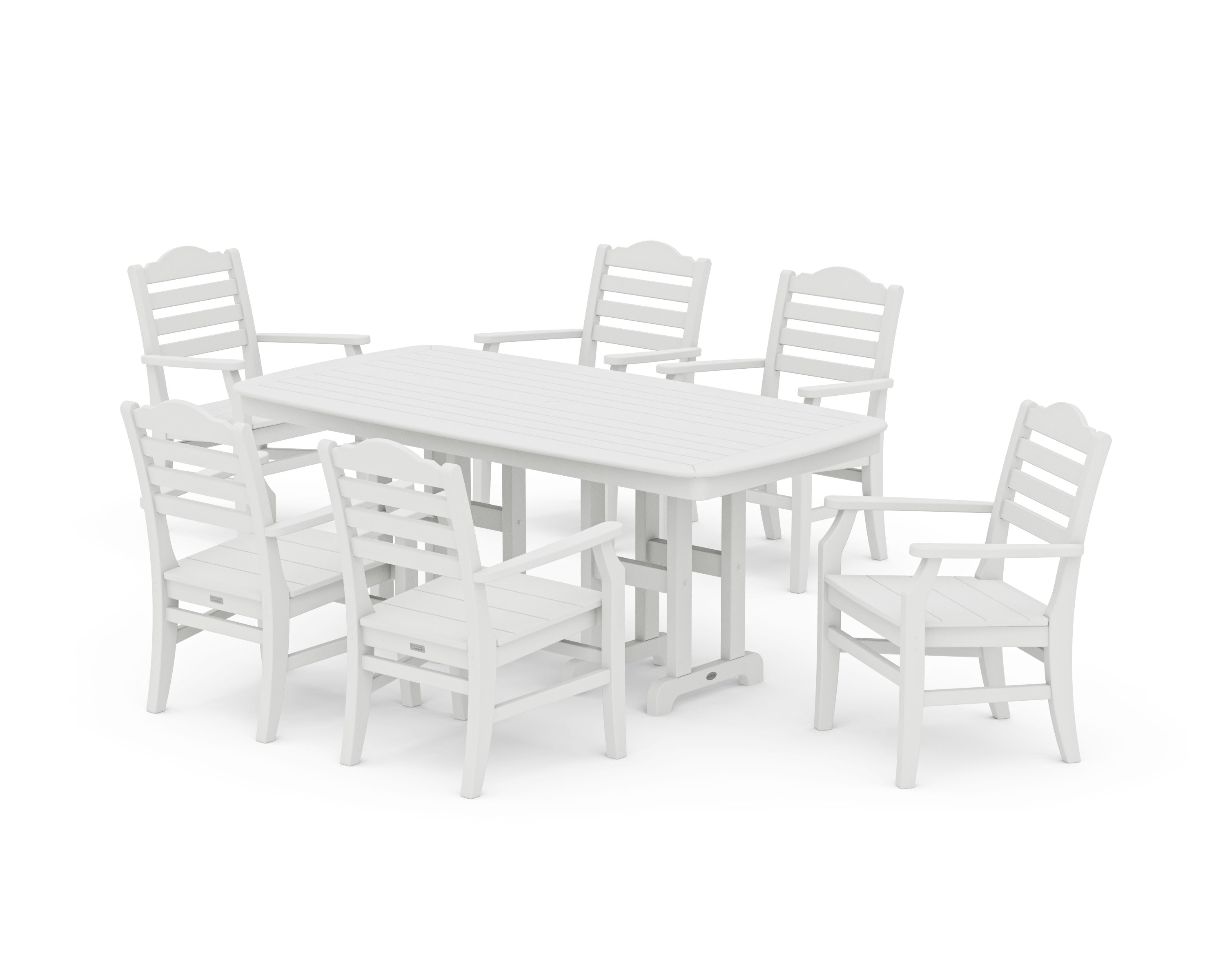 Savannah Arm Chair 7-Piece Dining Set in Vintage White
