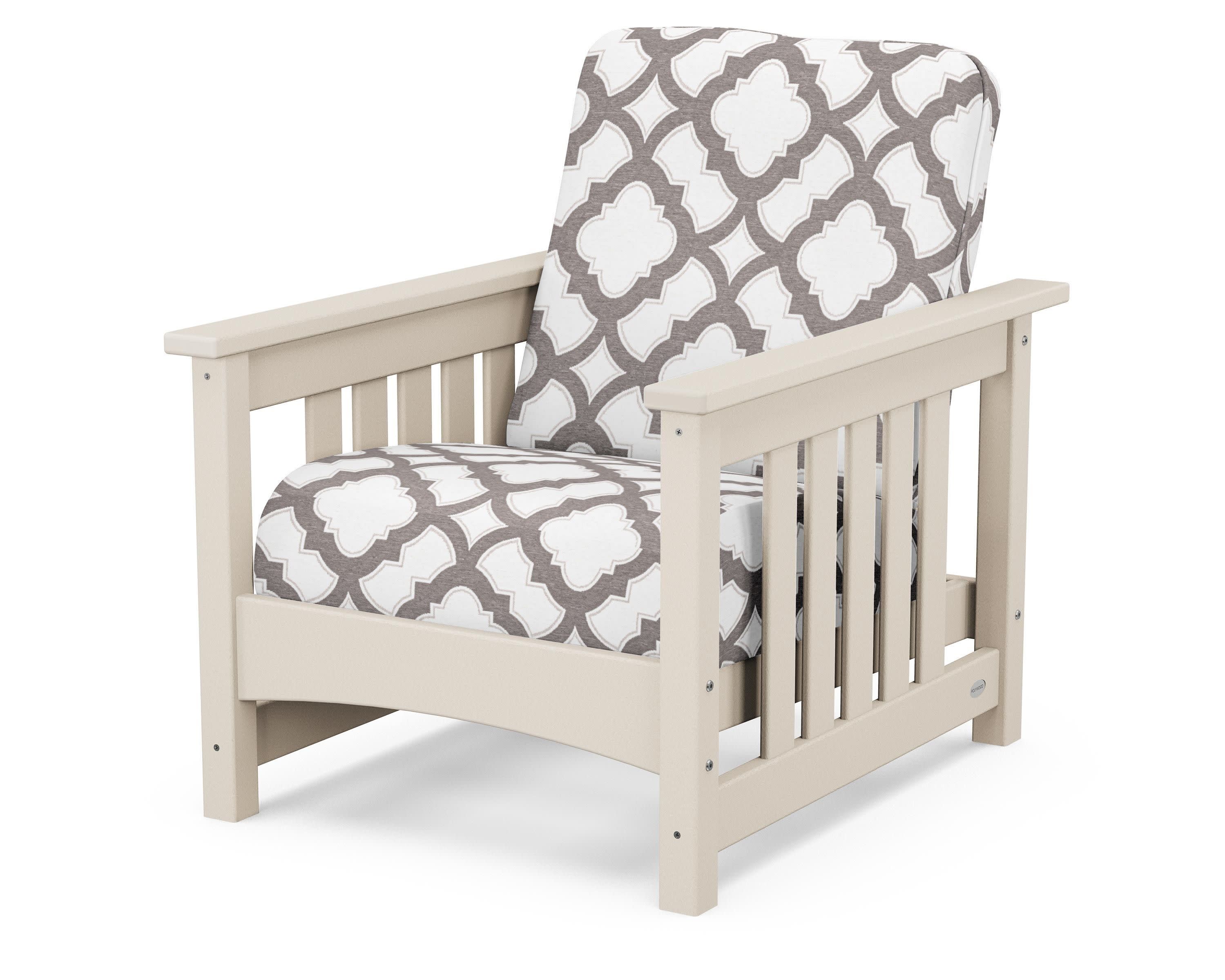 Club Mission Chair in Sand / Trellis Grey Mist