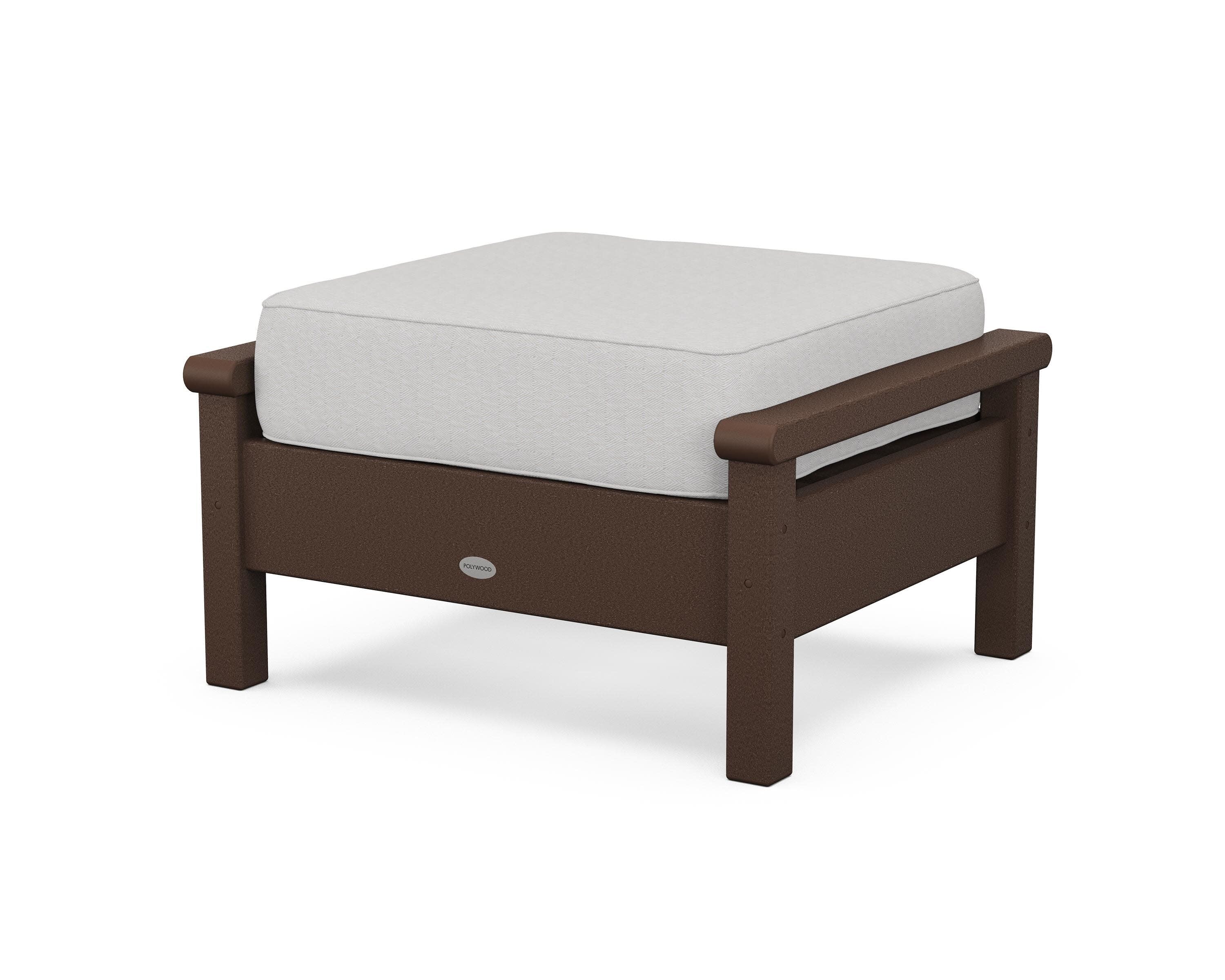 Harbour Deep Seating Ottoman in Mahogany / Diamond in the Rough