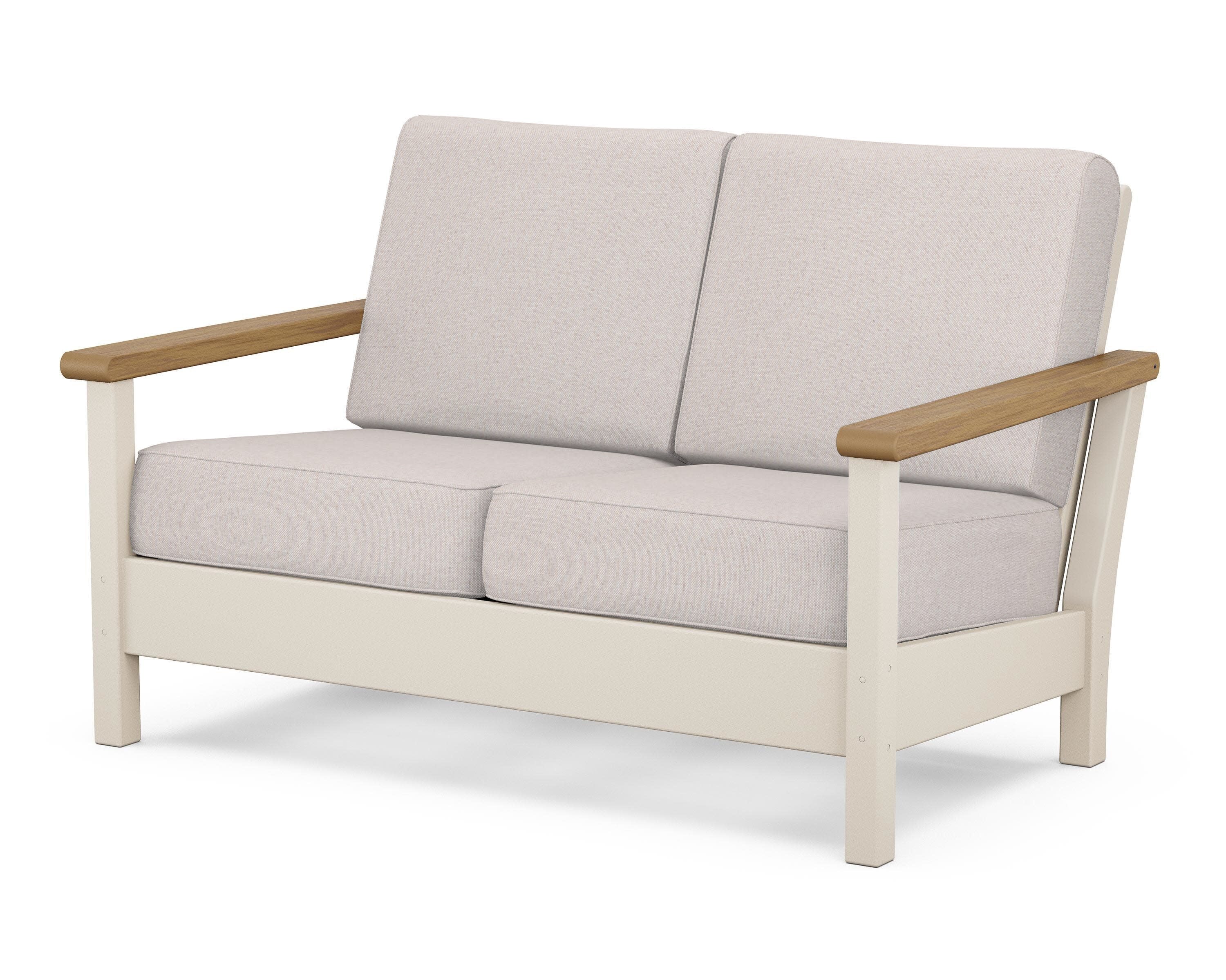 Harbour Deep Seating Loveseat in Sand / Natural / Dune Burlap