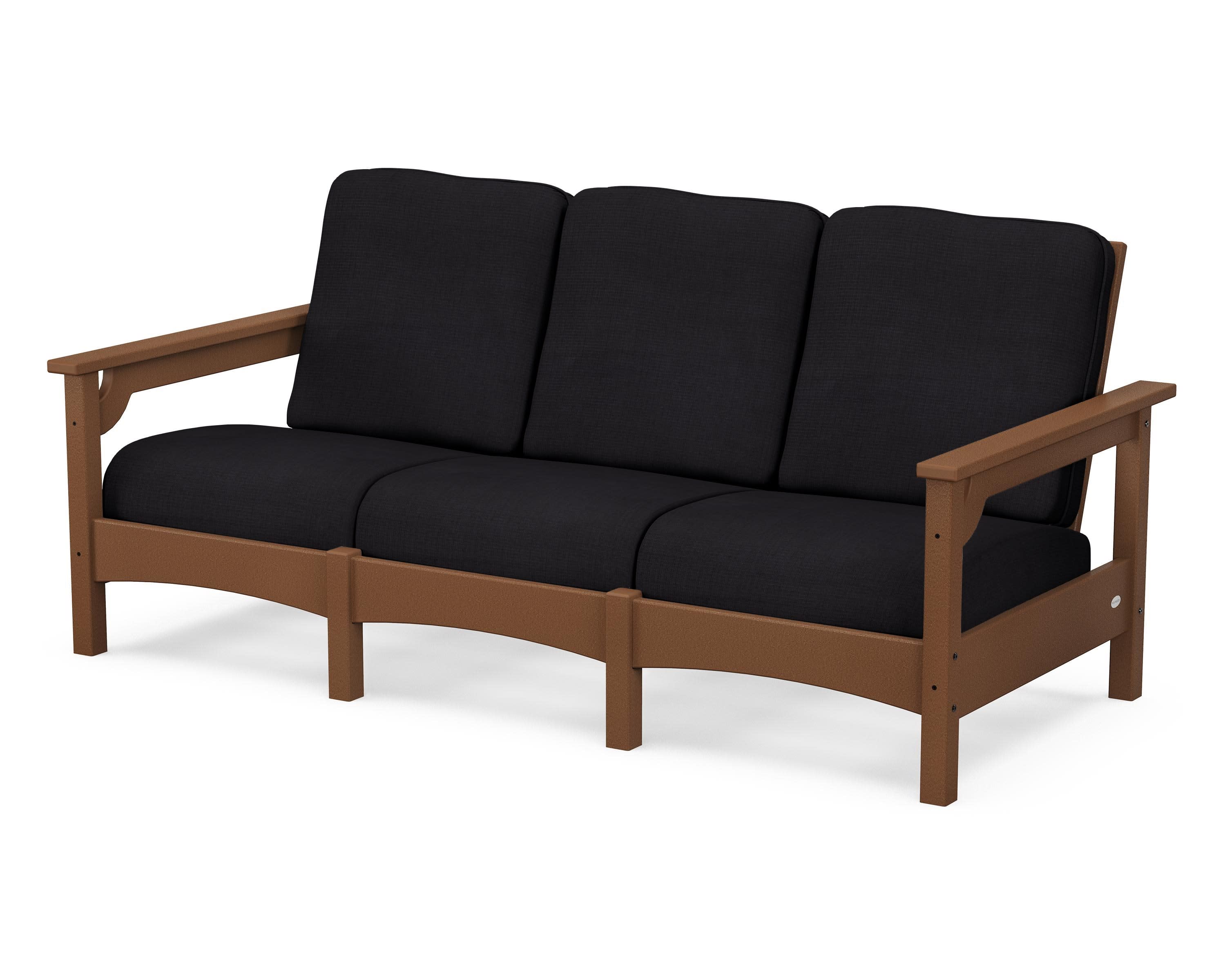 Club Sofa in Teak / Midnight Linen