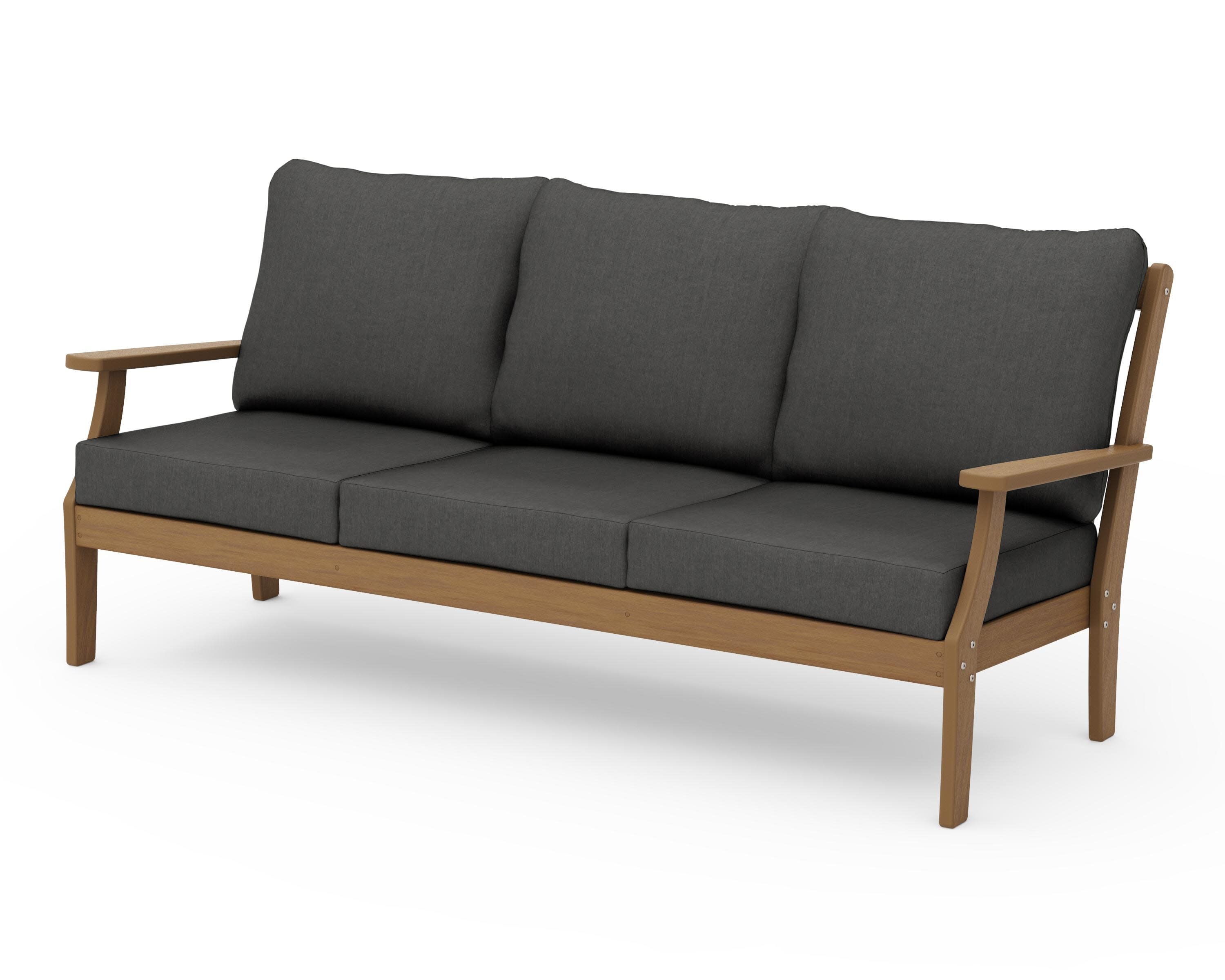 Braxton Deep Seating Sofa in Natural / Spectrum Carbon