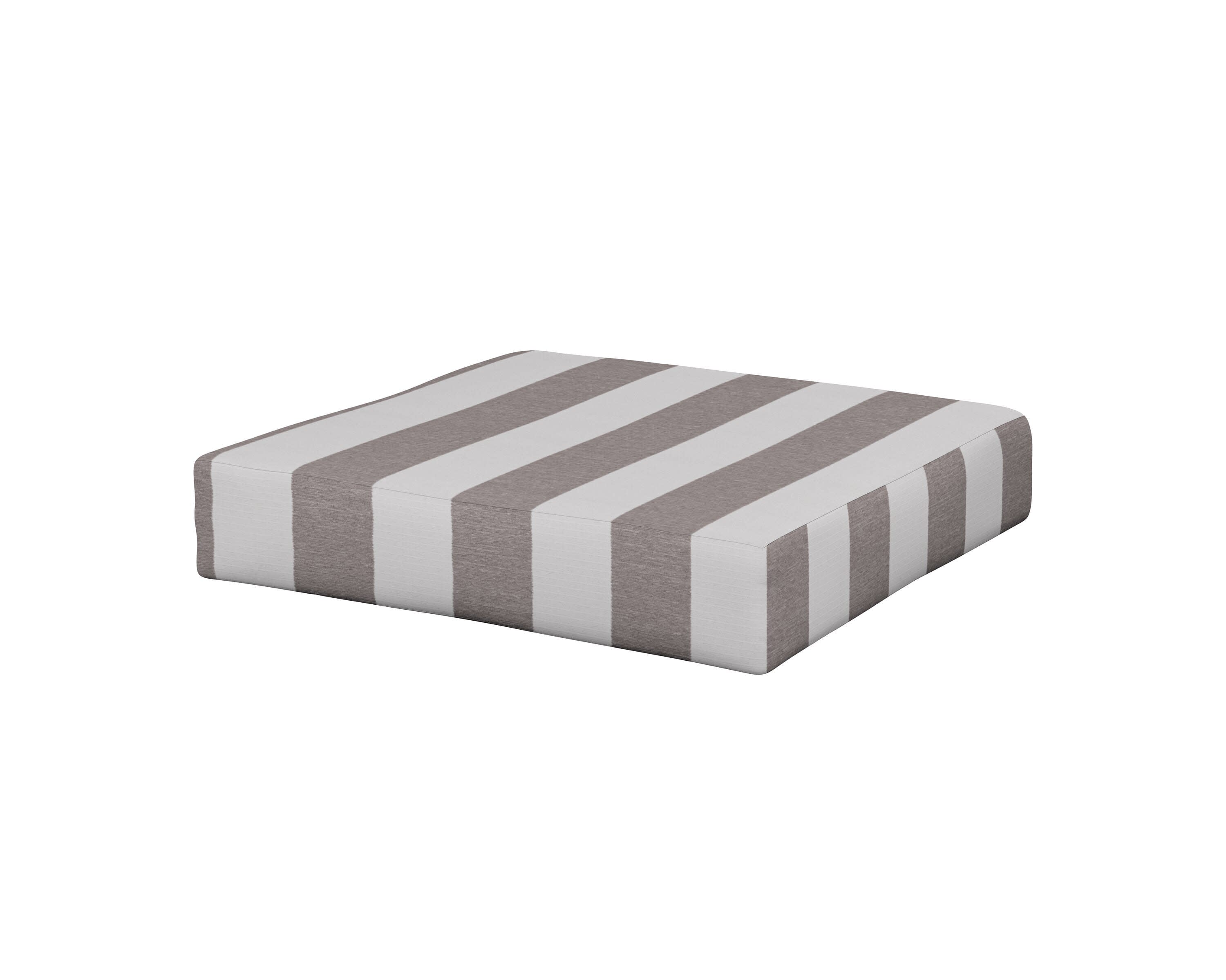 Modular Ottoman Cushion in Cabana Stripe Grey Mist