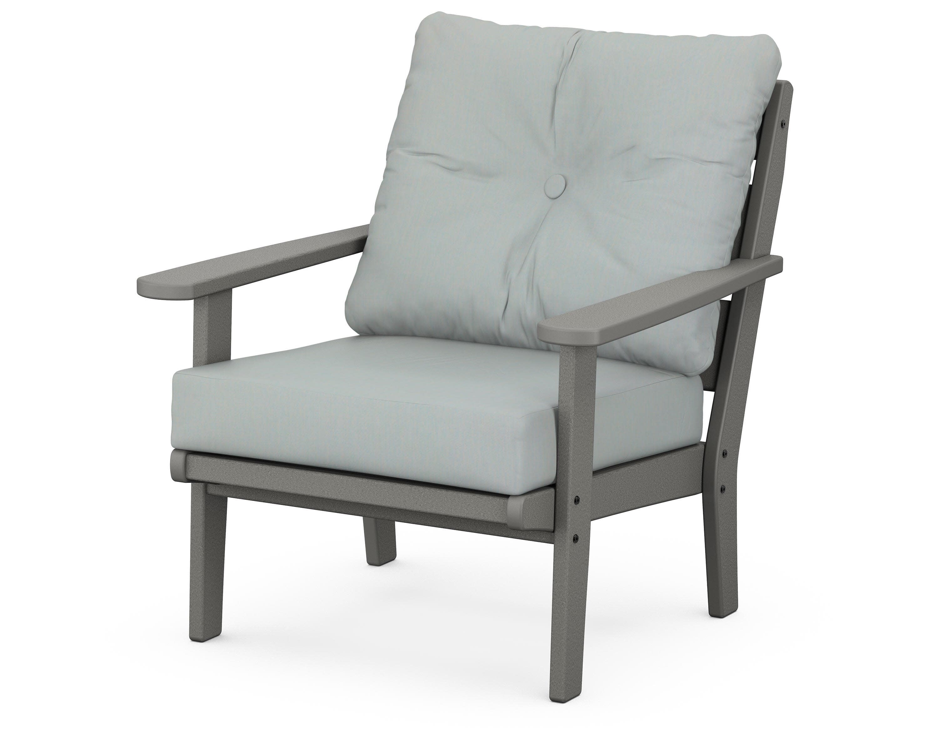 Lakeside Deep Seating Chair in Slate Grey / Spa