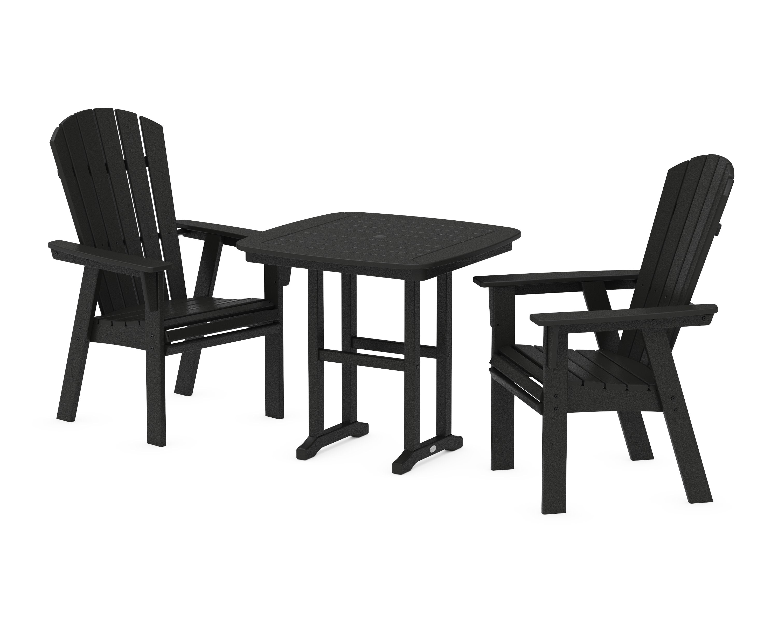 Nautical Adirondack 3-Piece Dining Set in Black