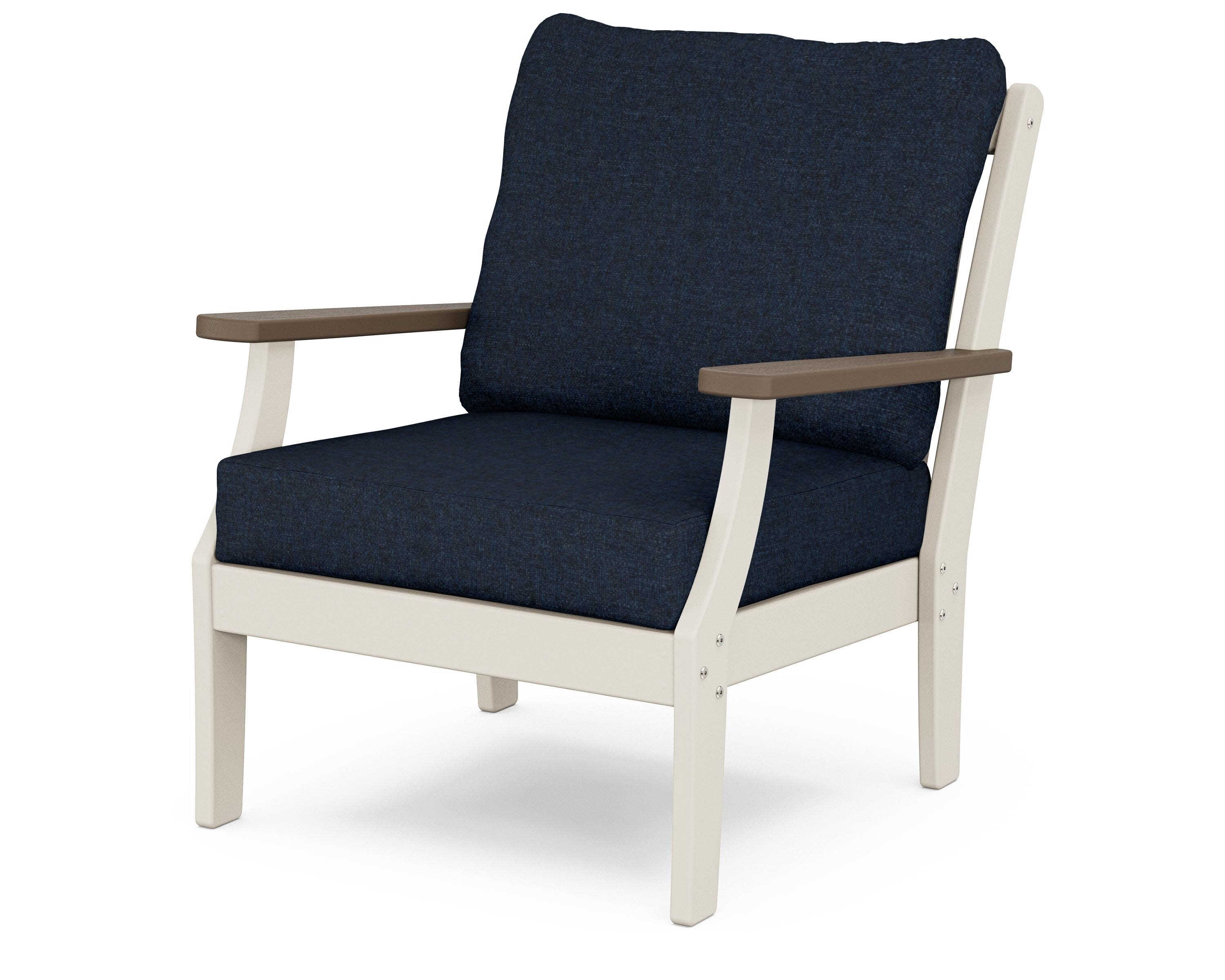 Braxton Deep Seating Chair in Sand / Kona / Marine Indigo
