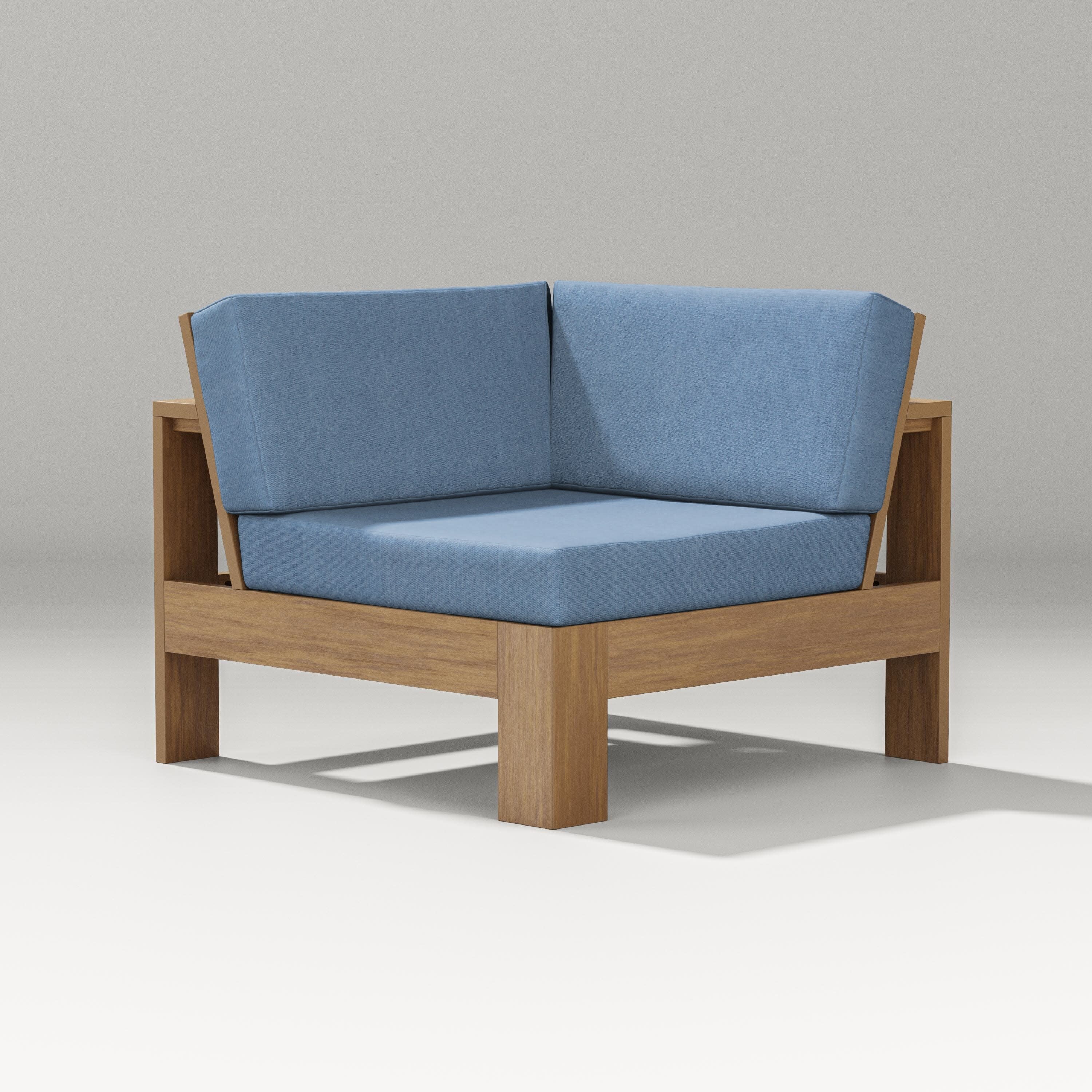 Latitude Modular Corner Chair in Natural / Sky Blue