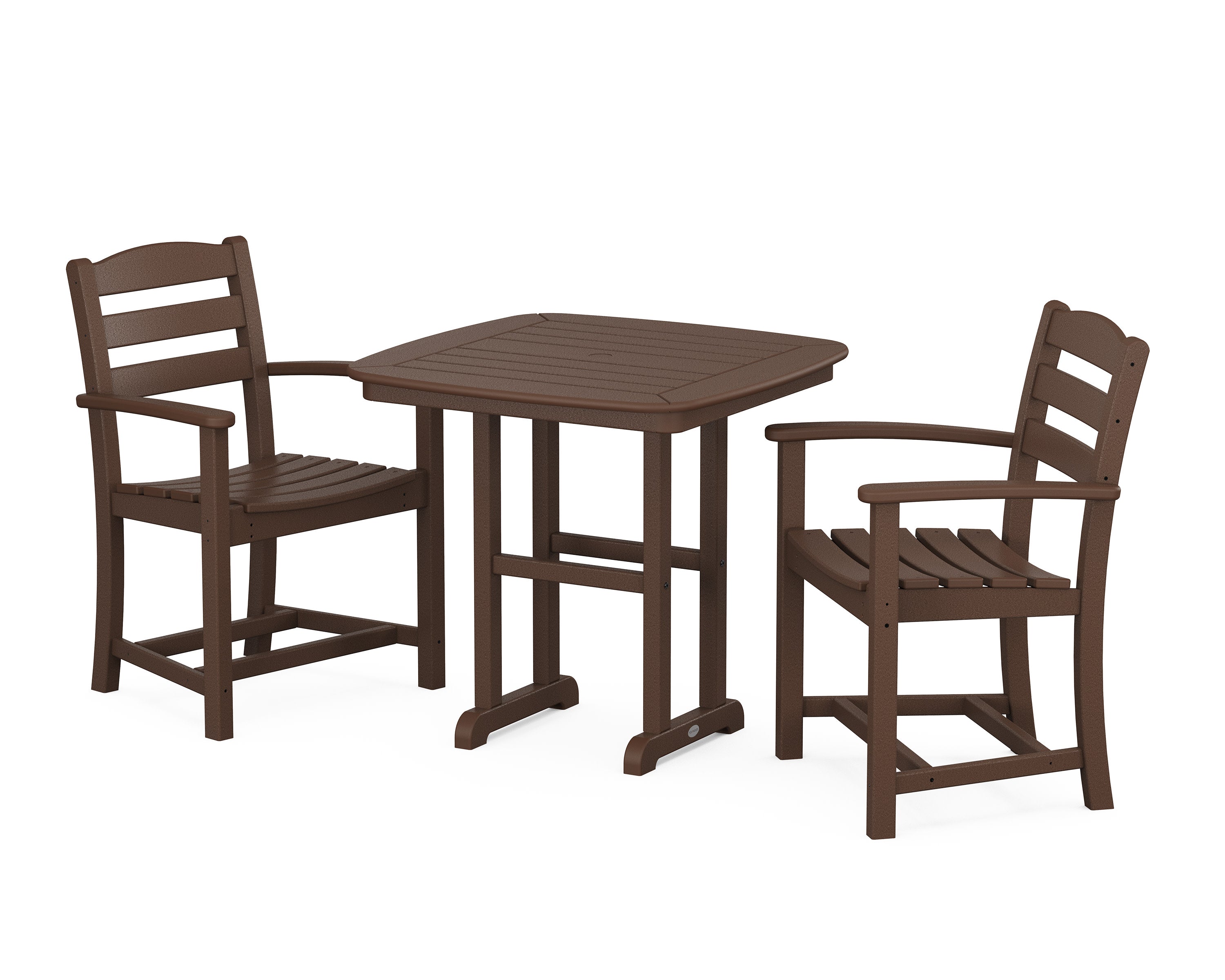 La Casa Caf 3-Piece Dining Set in Mahogany