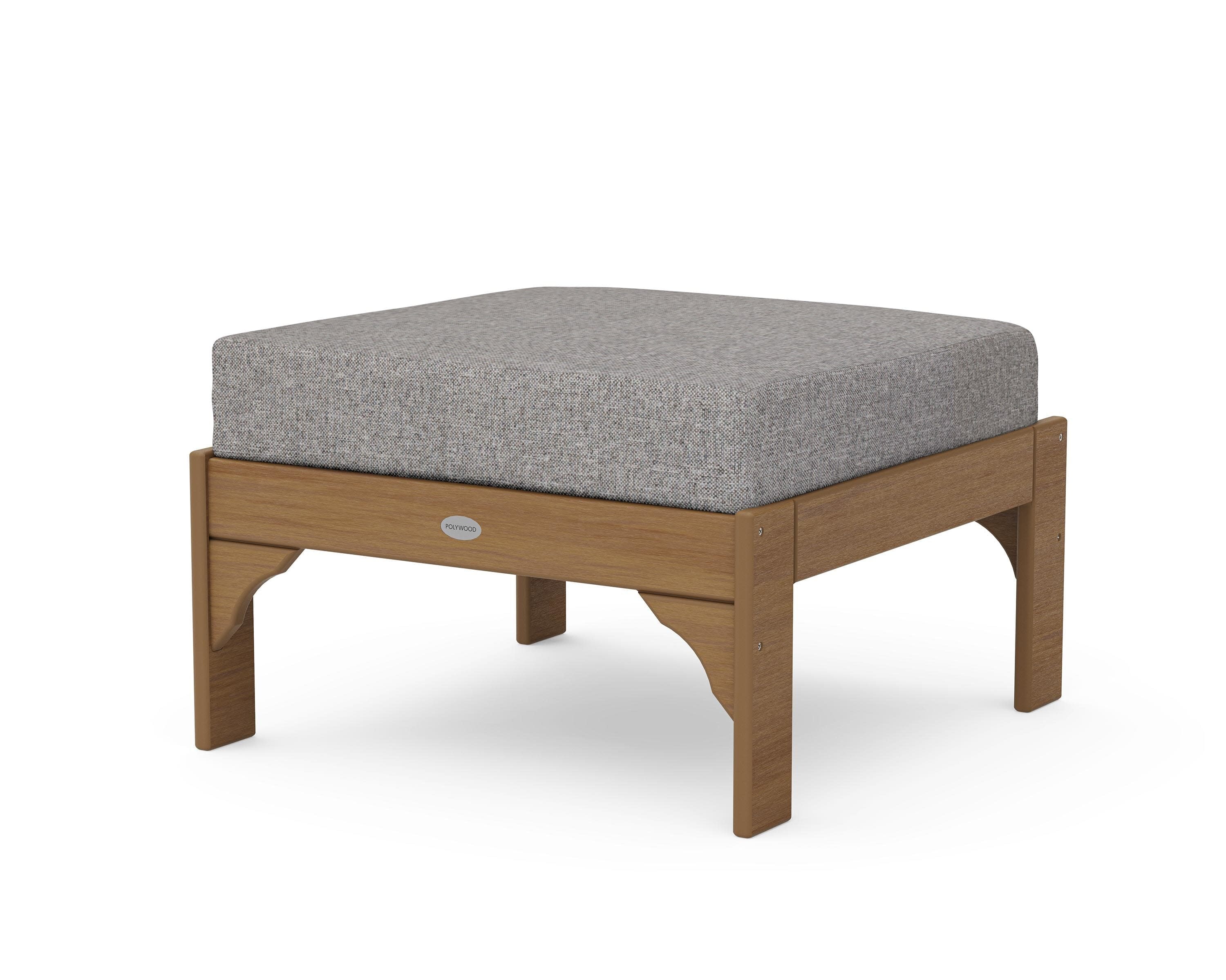 Vineyard Deep Seating Ottoman in Natural / Grey Mist
