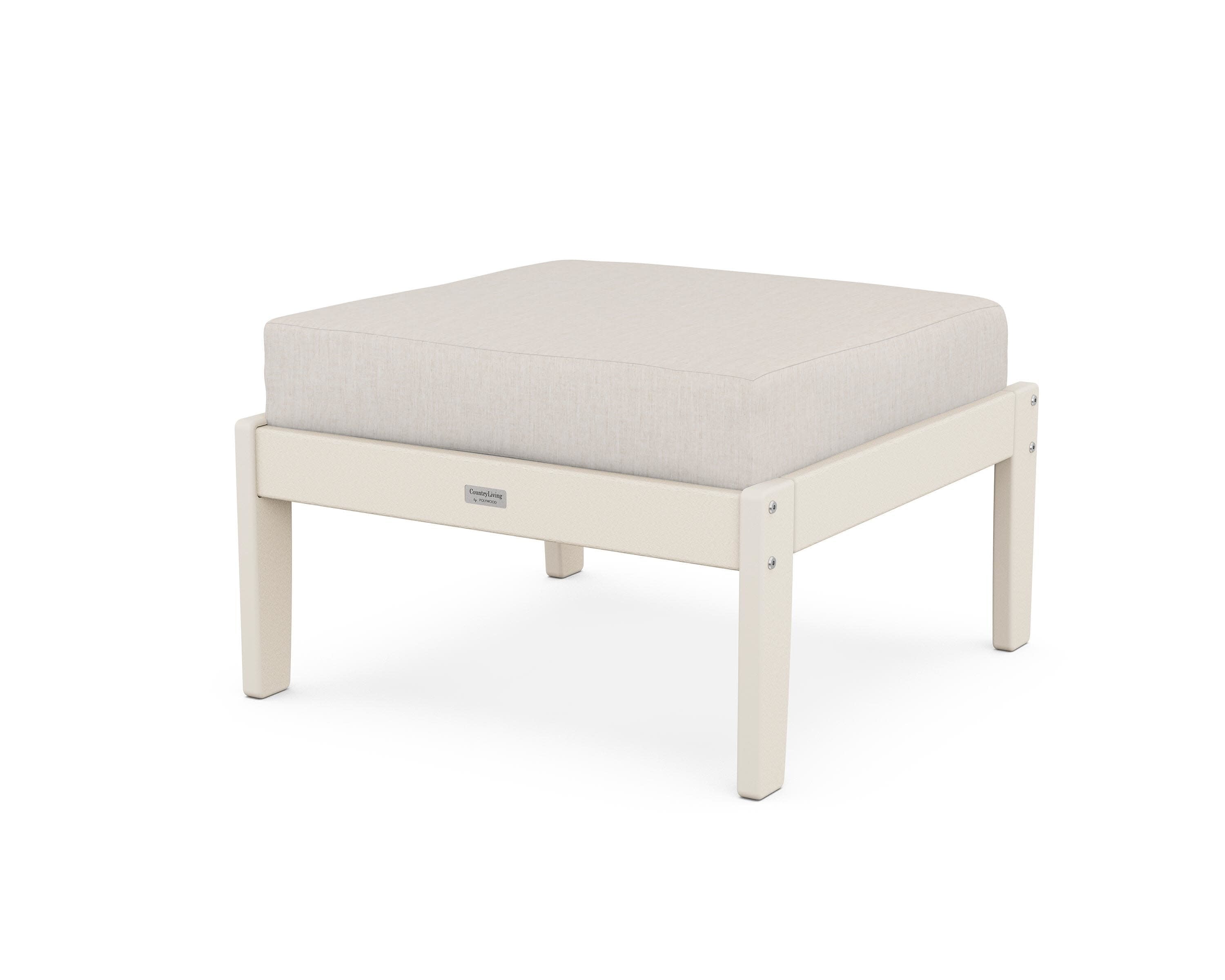 Cottage Deep Seating Ottoman in Sand / Cast Ash