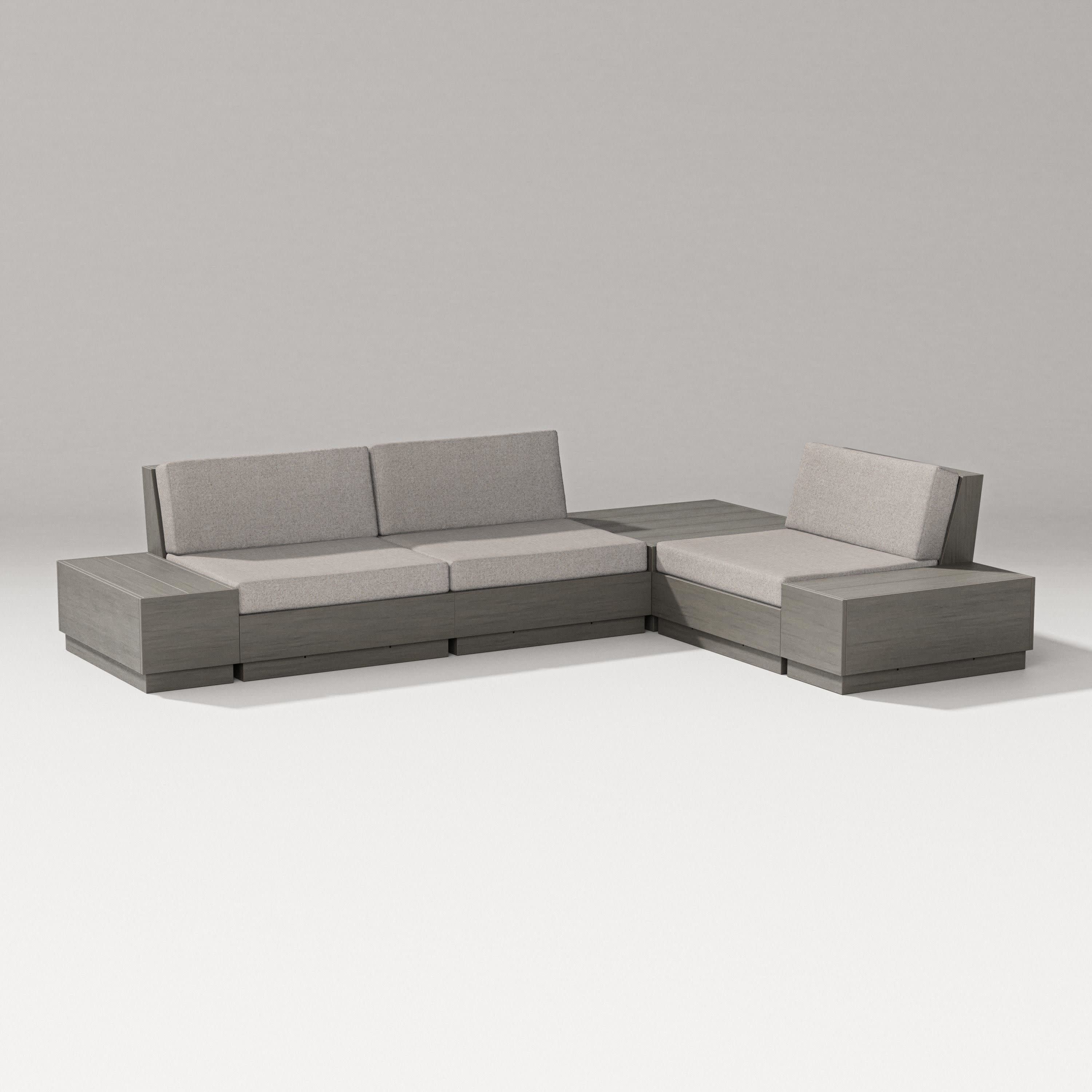 Elevate 6-Piece Corner Sectional in Driftwood / Weathered Tweed