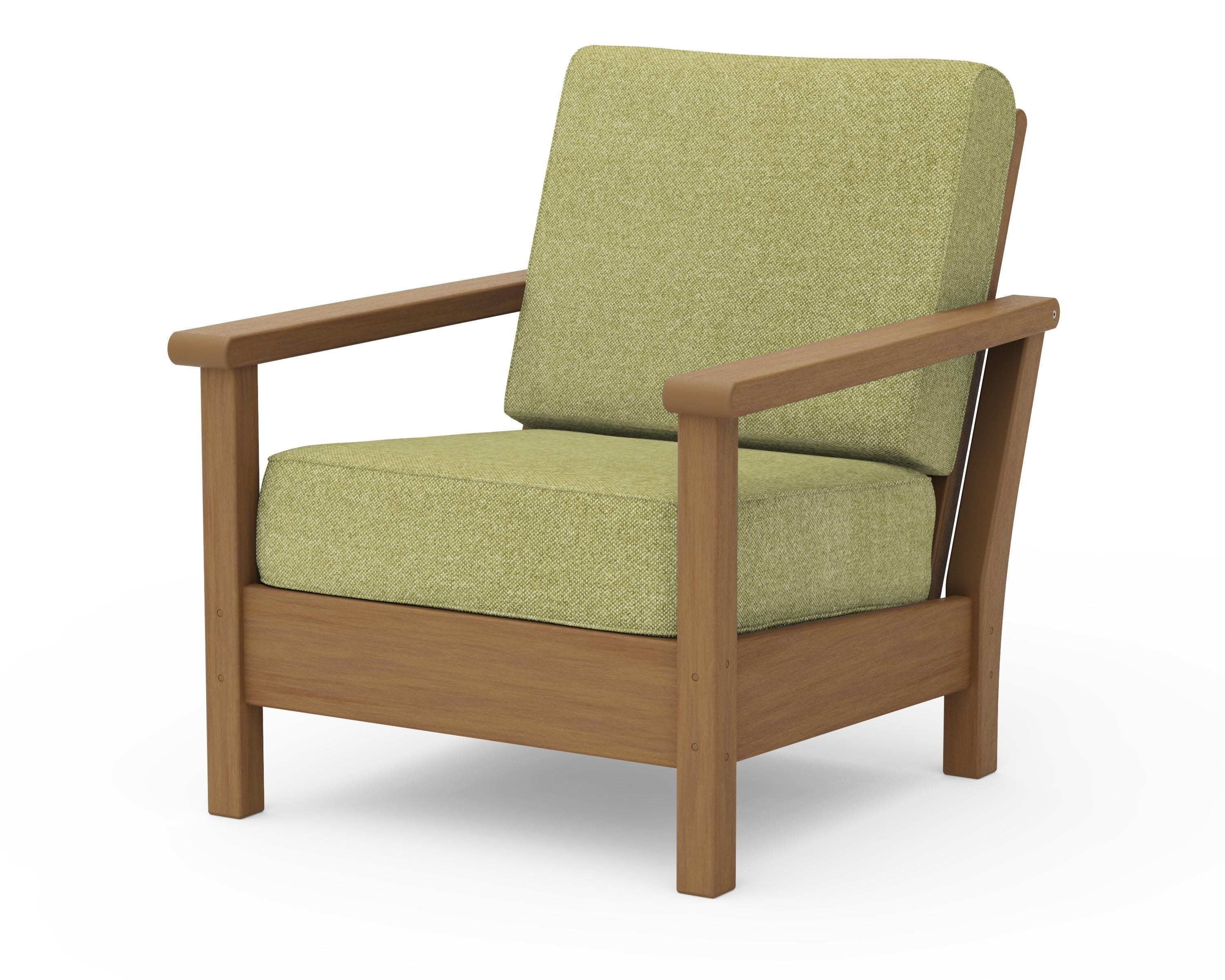 Harbour Deep Seating Chair in Natural / Chartreuse Boucle