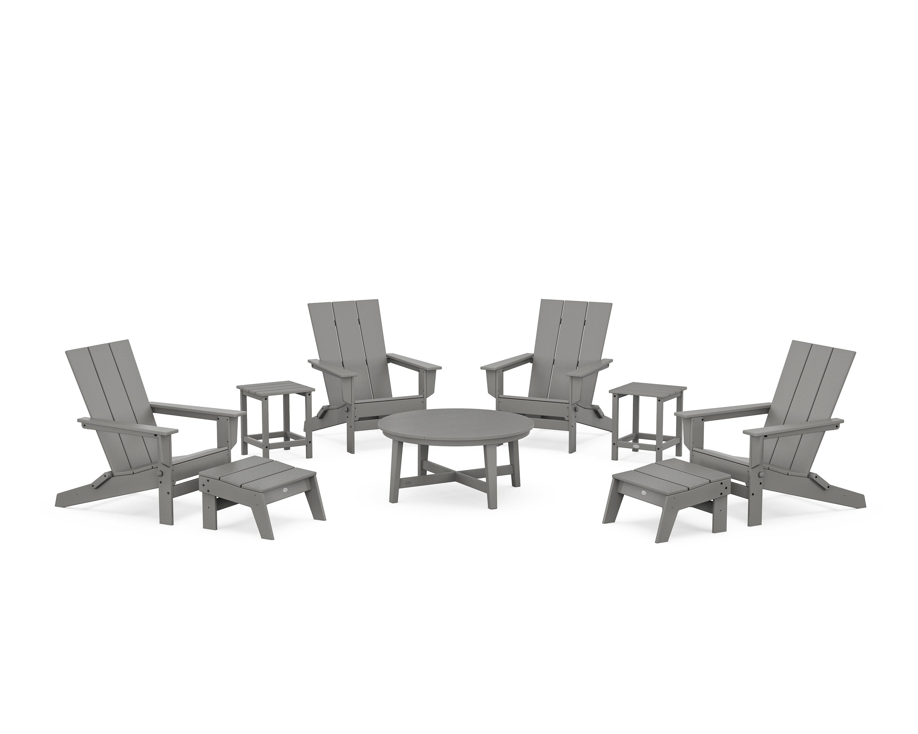 Modern Studio Folding Adirondack 9-Piece Conversation Set