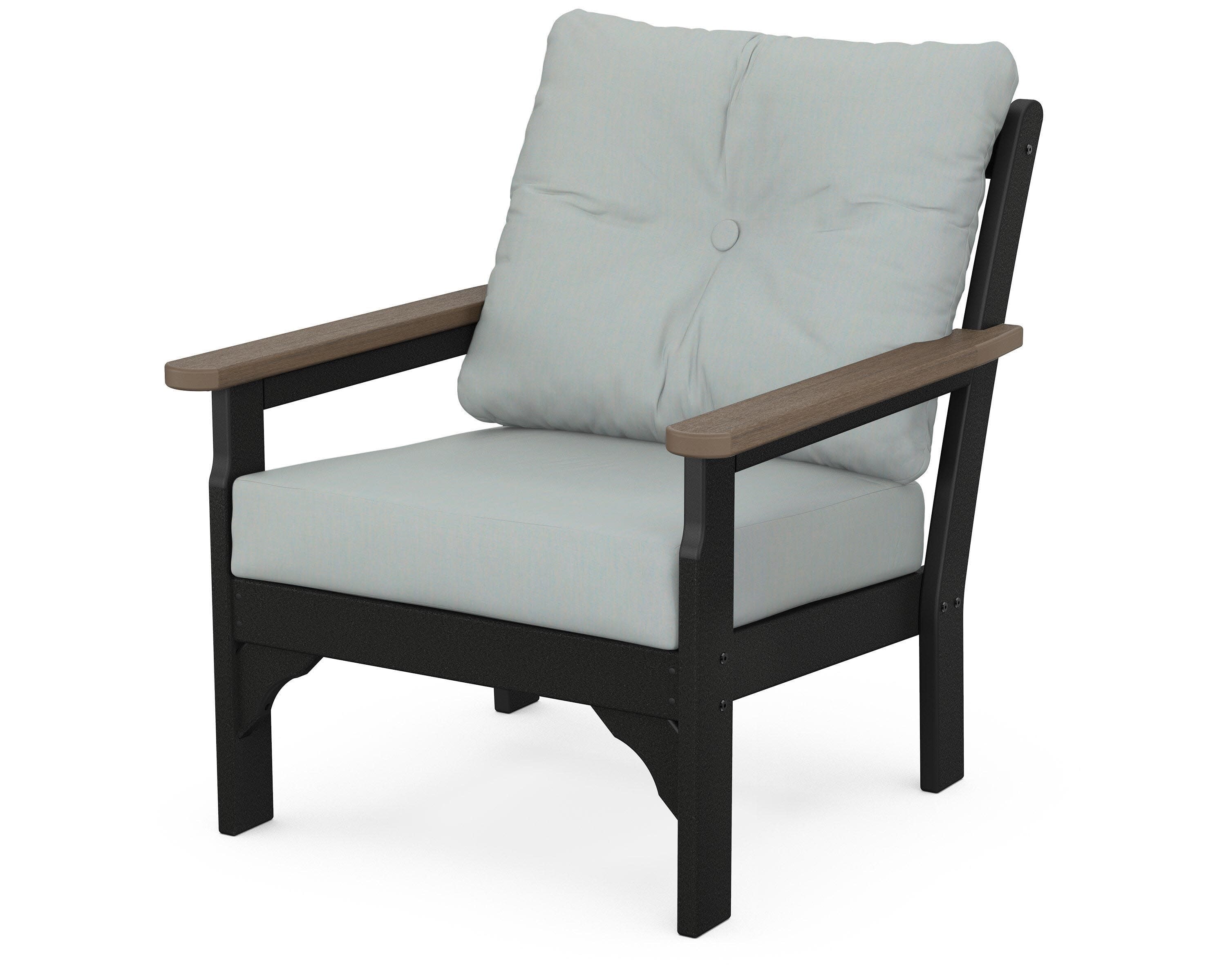 Vineyard Deep Seating Chair in White / Kona / Spa