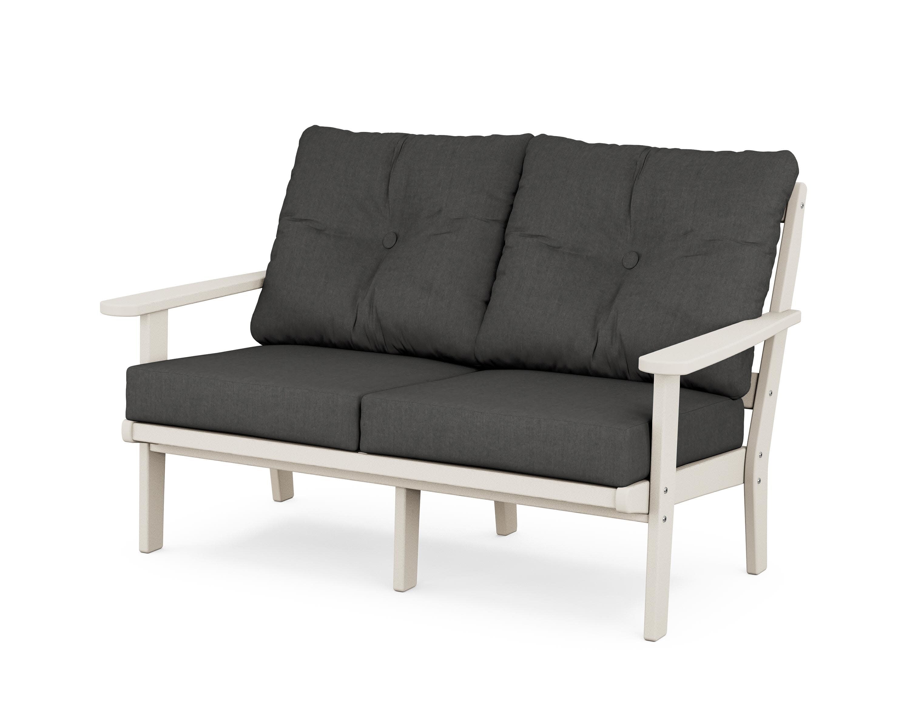 Mission Deep SeatingLoveseat in Sand / Spectrum Carbon