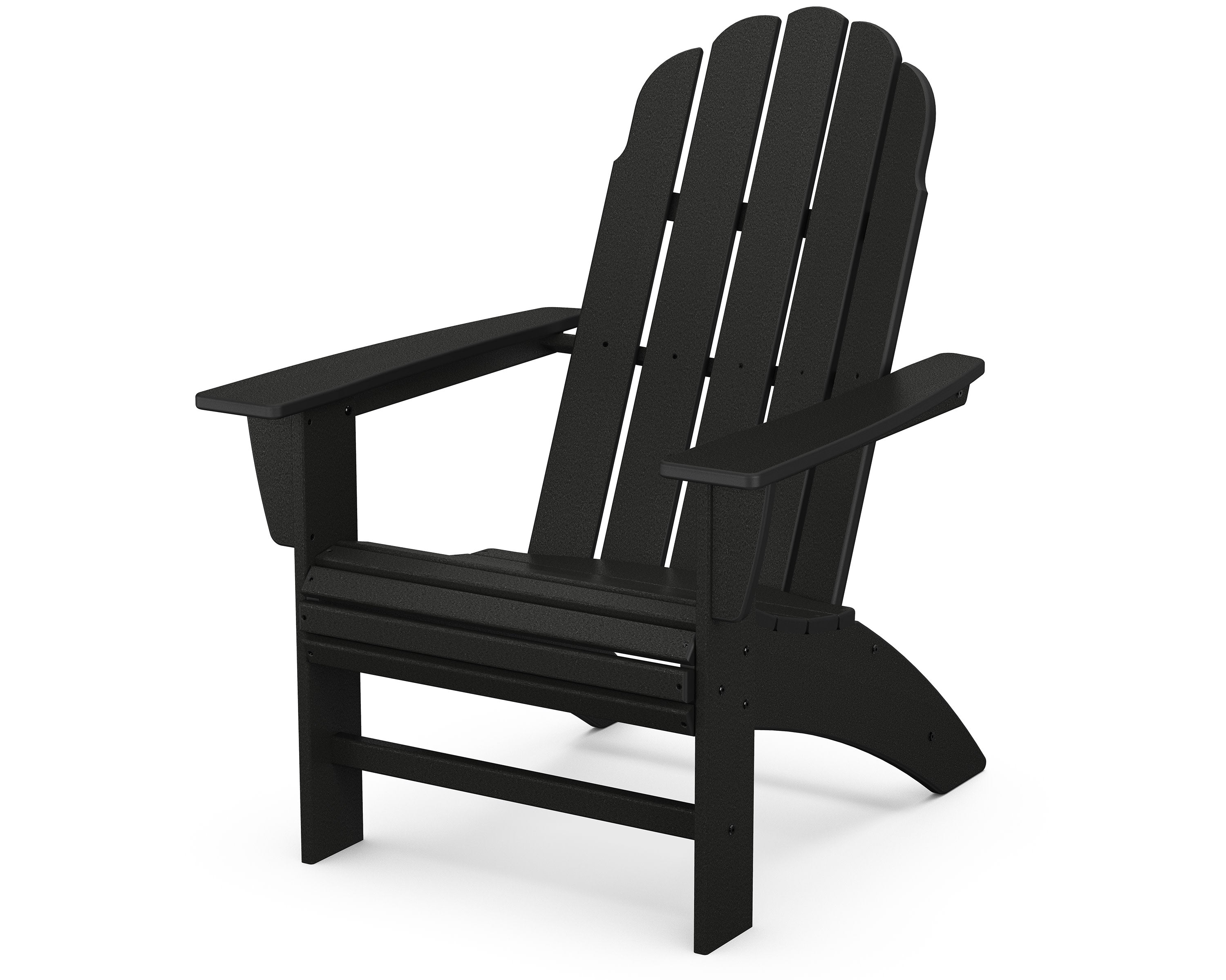 Vineyard Curveback Adirondack Chair in Black