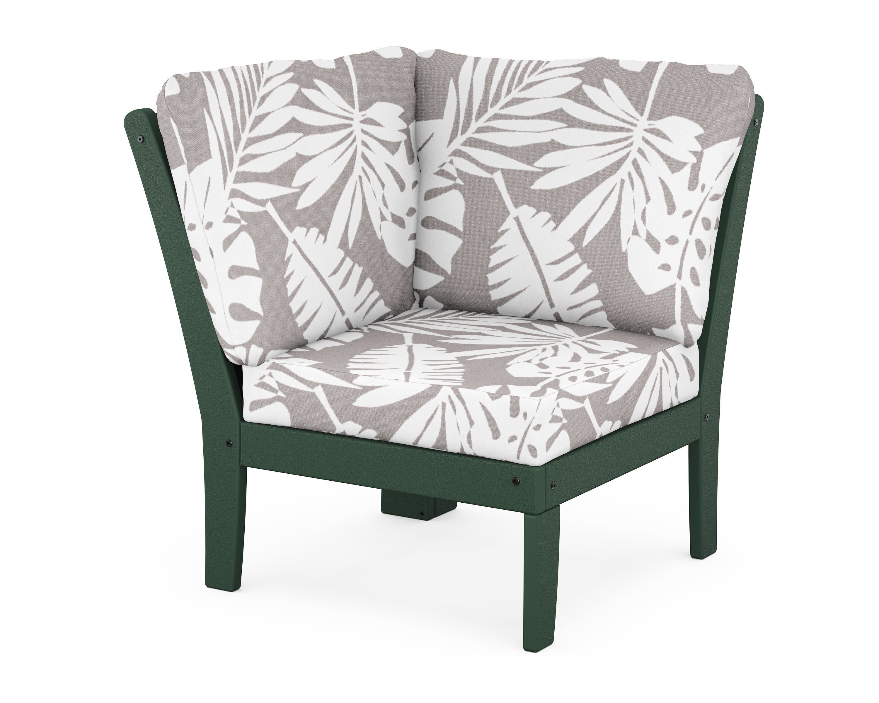 Braxton Modular Corner Chair in Green / Leaf Grey Mist