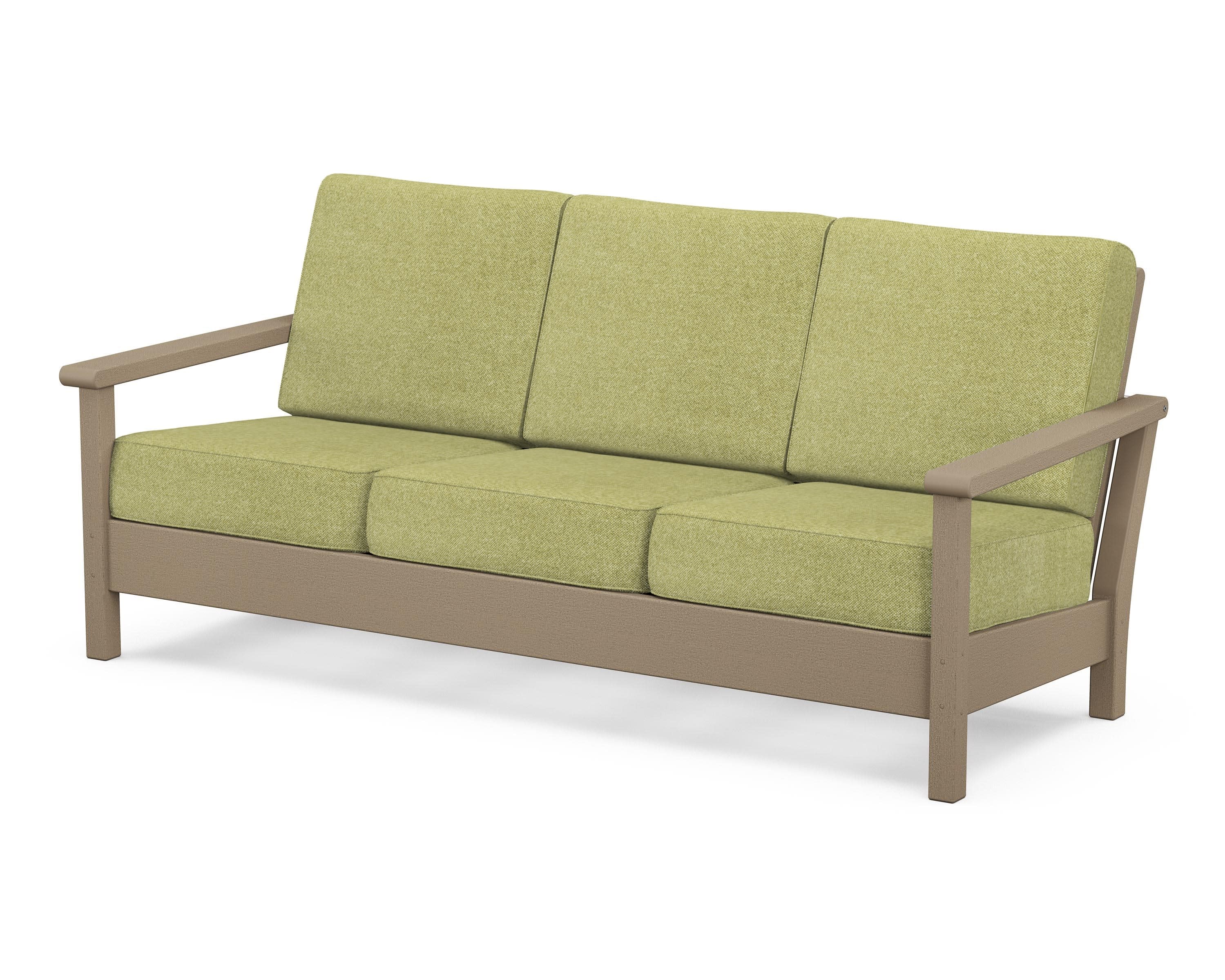 Harbour Deep Seating Sofa in Vintage Sahara / Chartreuse Boucle