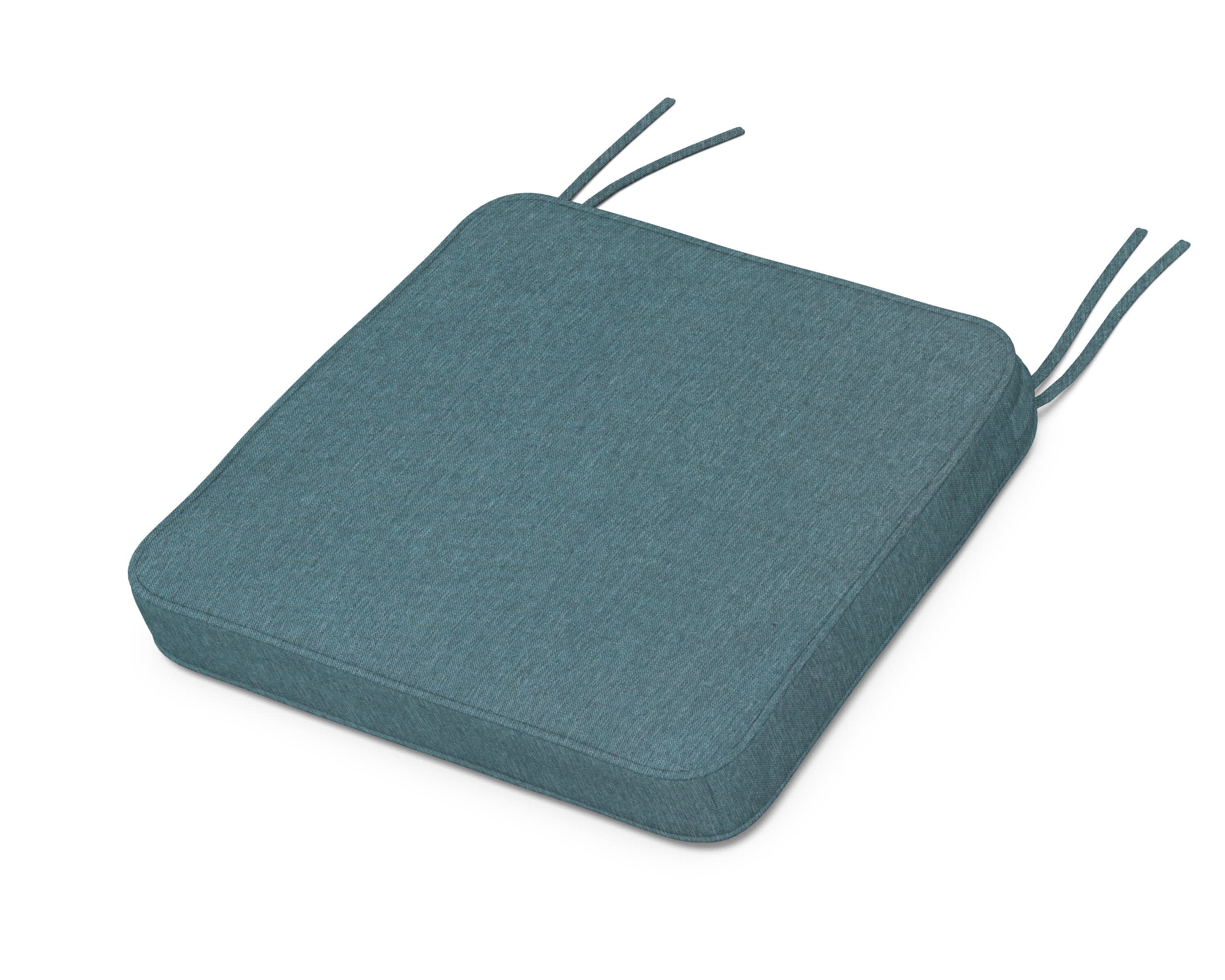 Chinoiserie Side Chair Seat Cushion in Ocean Teal