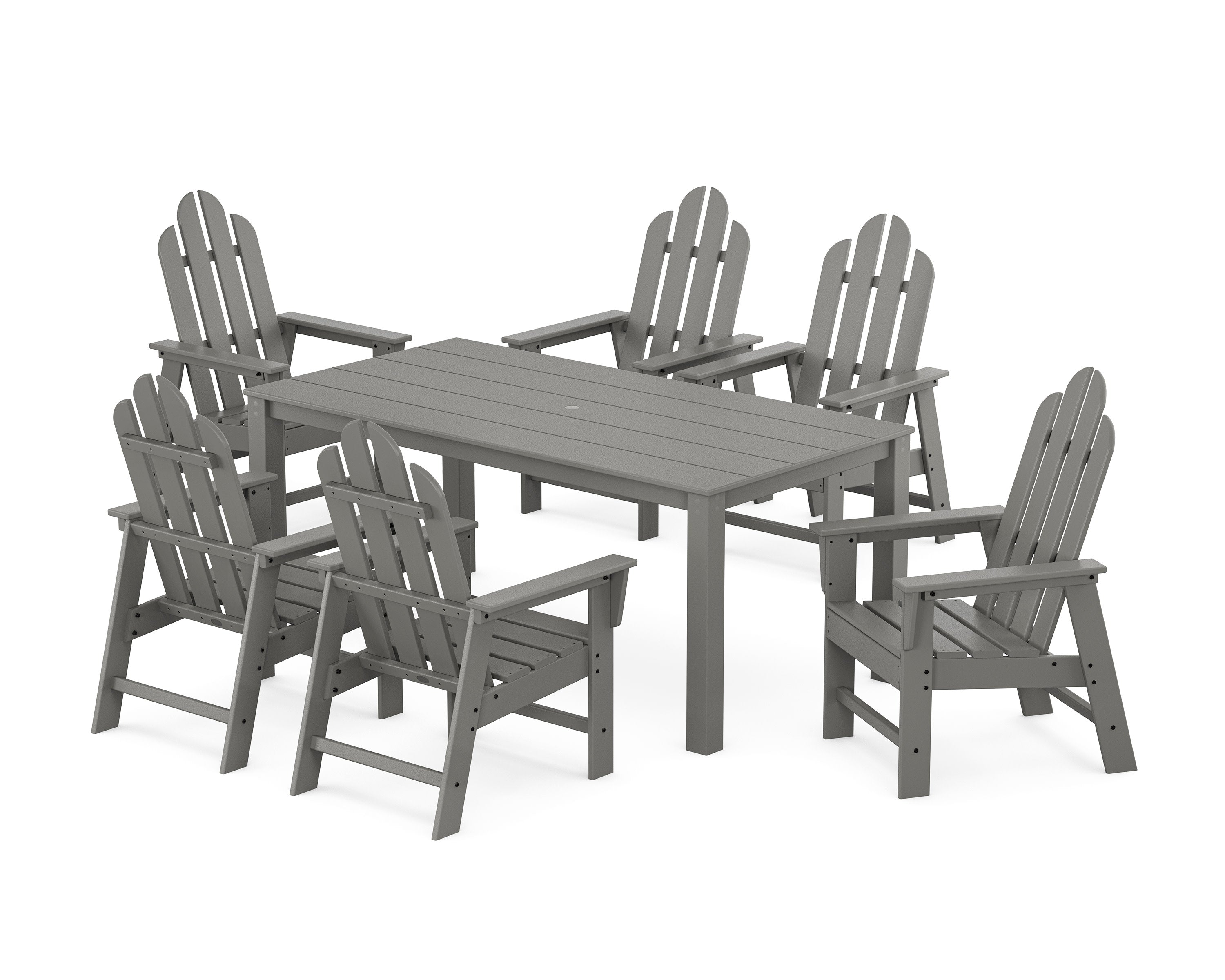 Long Island 7-Piece Parsons Dining Set in Slate Grey
