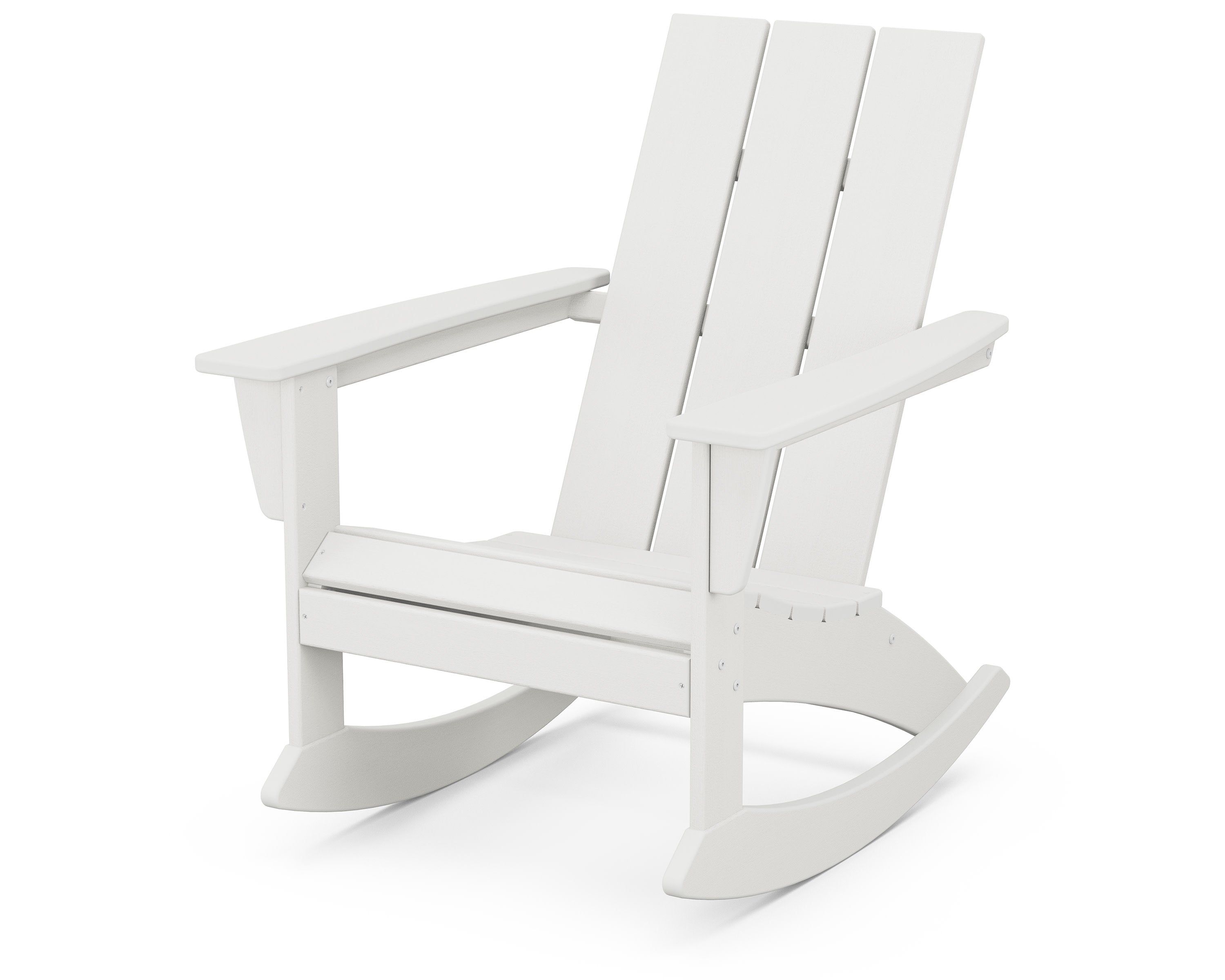 Modern Adirondack Rocking Chair in Vintage White