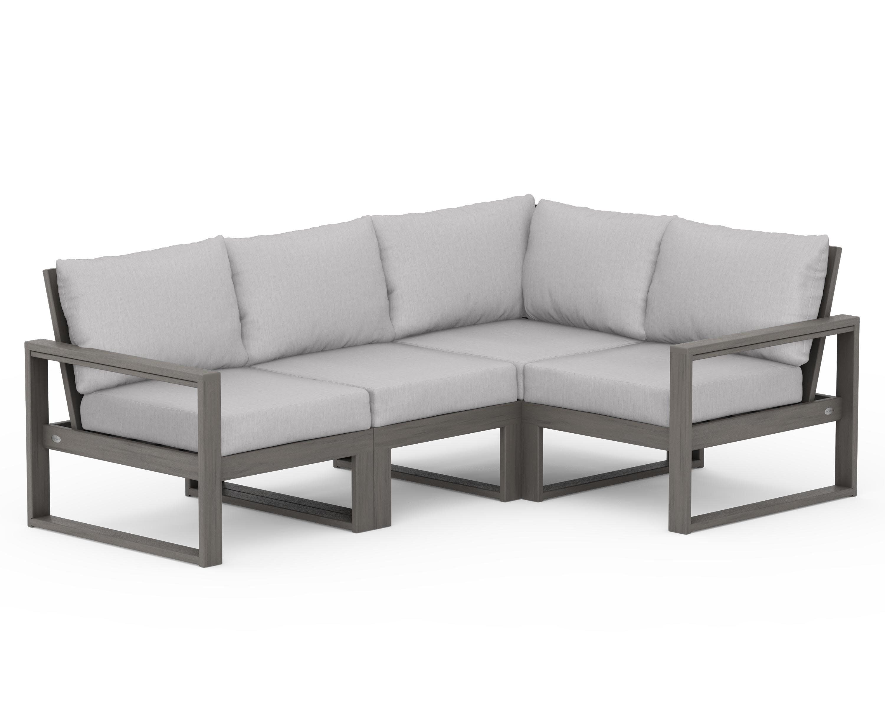 EDGE 4-Piece Modular Deep Seating Set in Driftwood / Granite