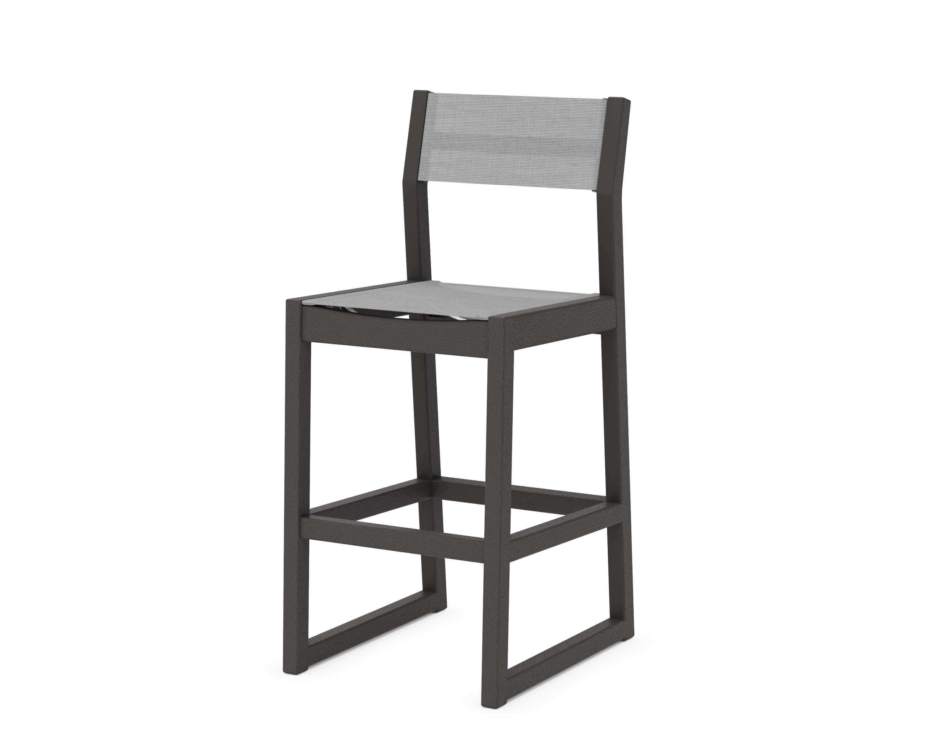 EDGE Sling Bar Side Chair in Vintage Coffee / Metallic Sling