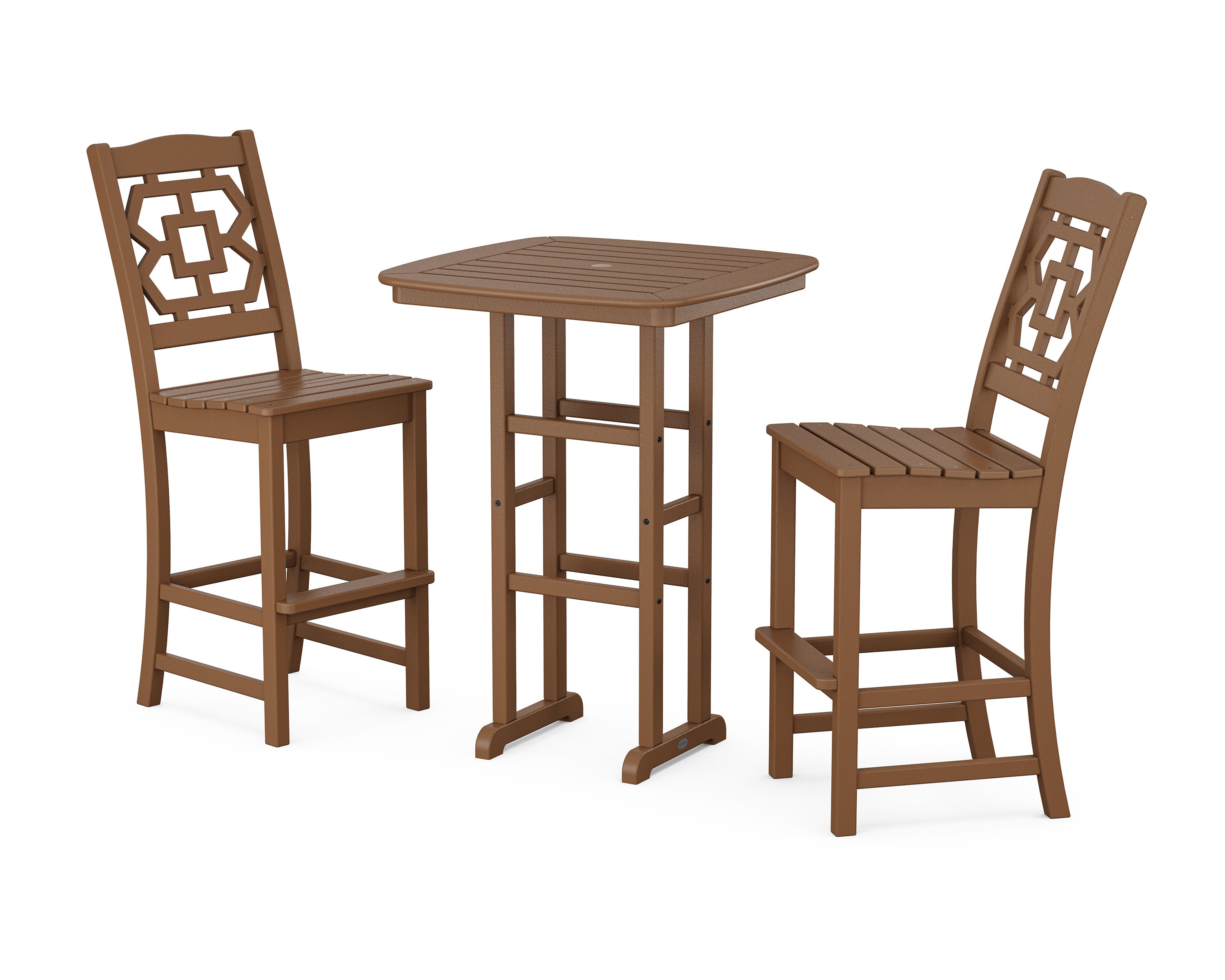Chinoiserie 3-Piece Bar Set in Teak