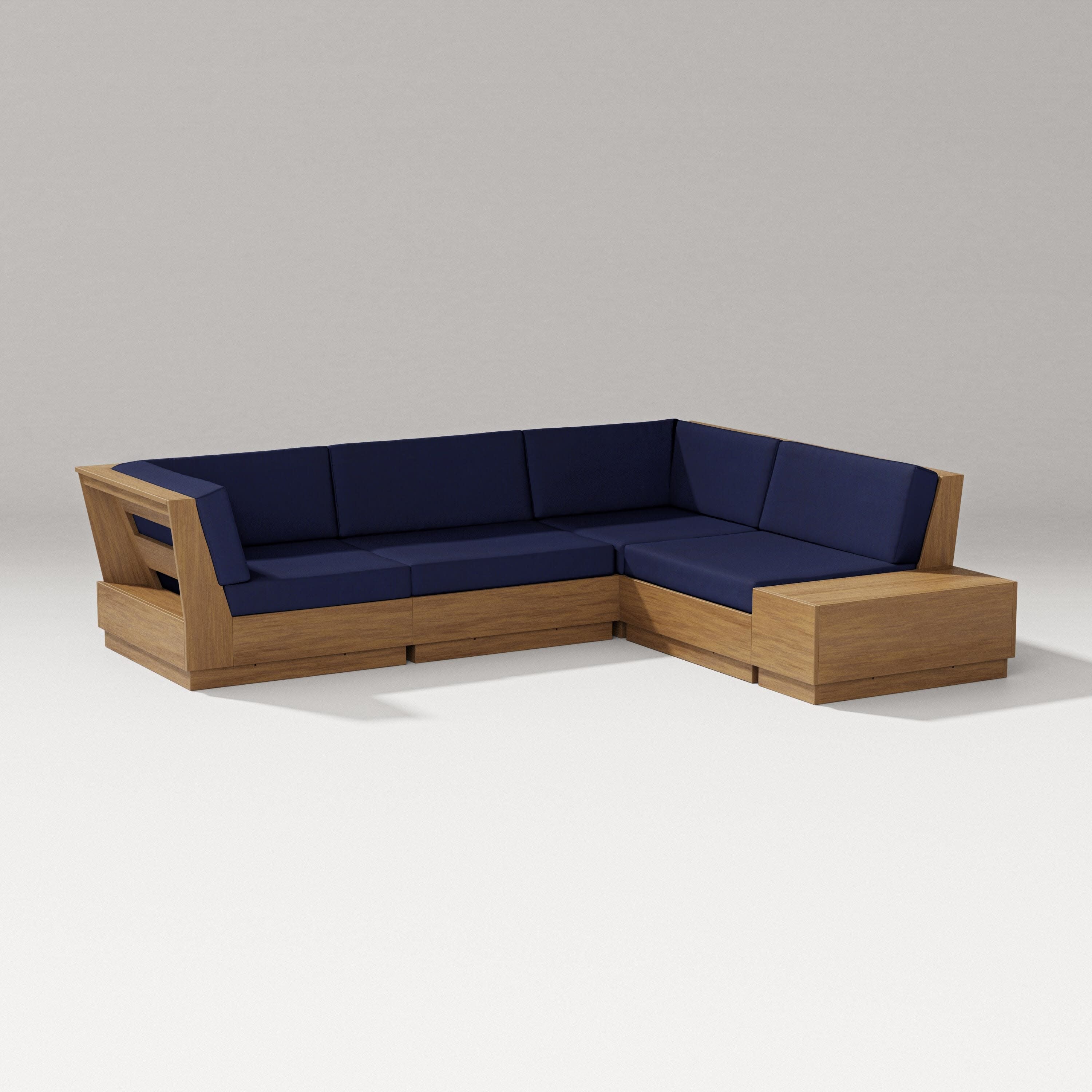 Elevate Corner Sectional in Natural / Navy