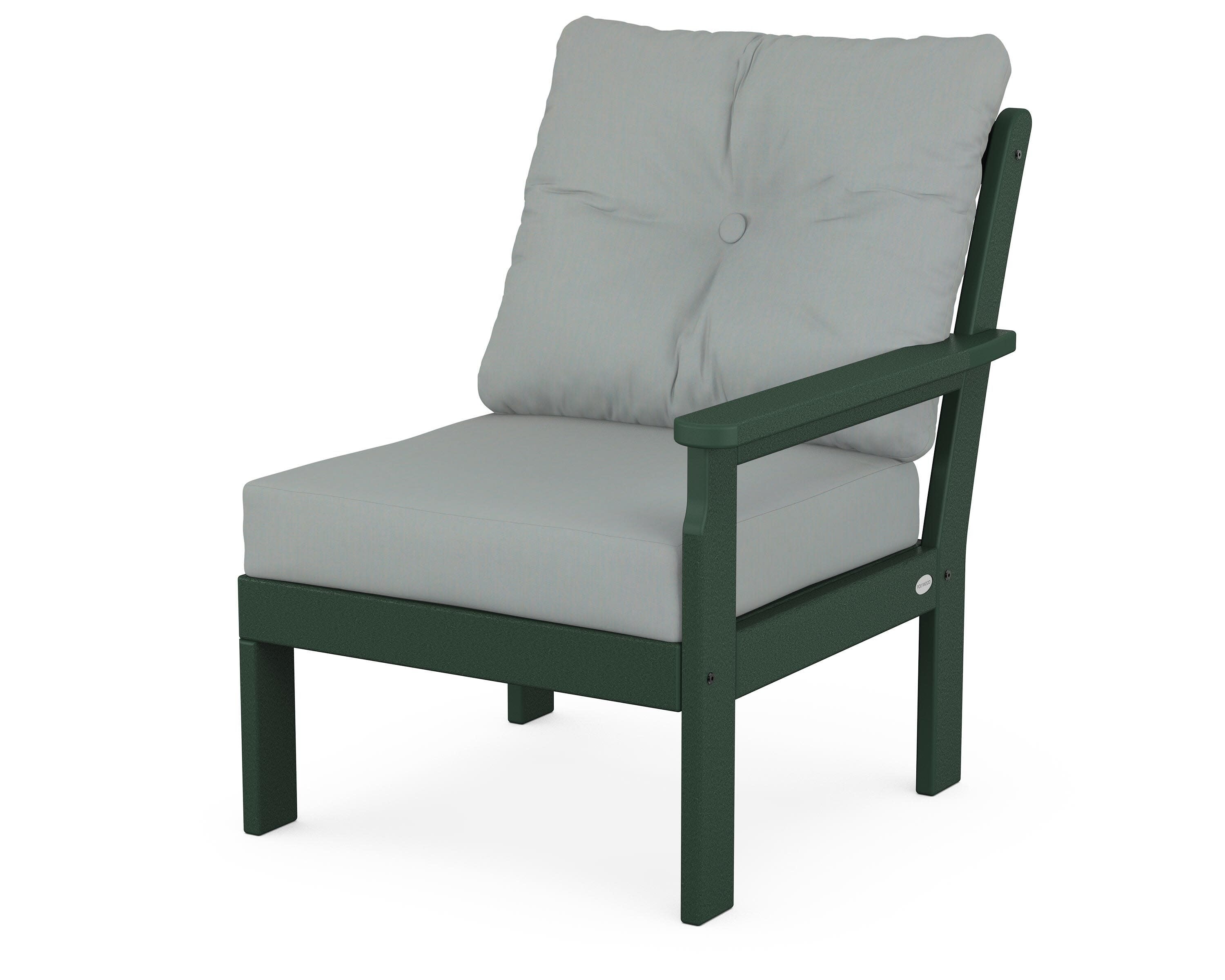 Vineyard Modular Right Arm Chair in Green / Spa