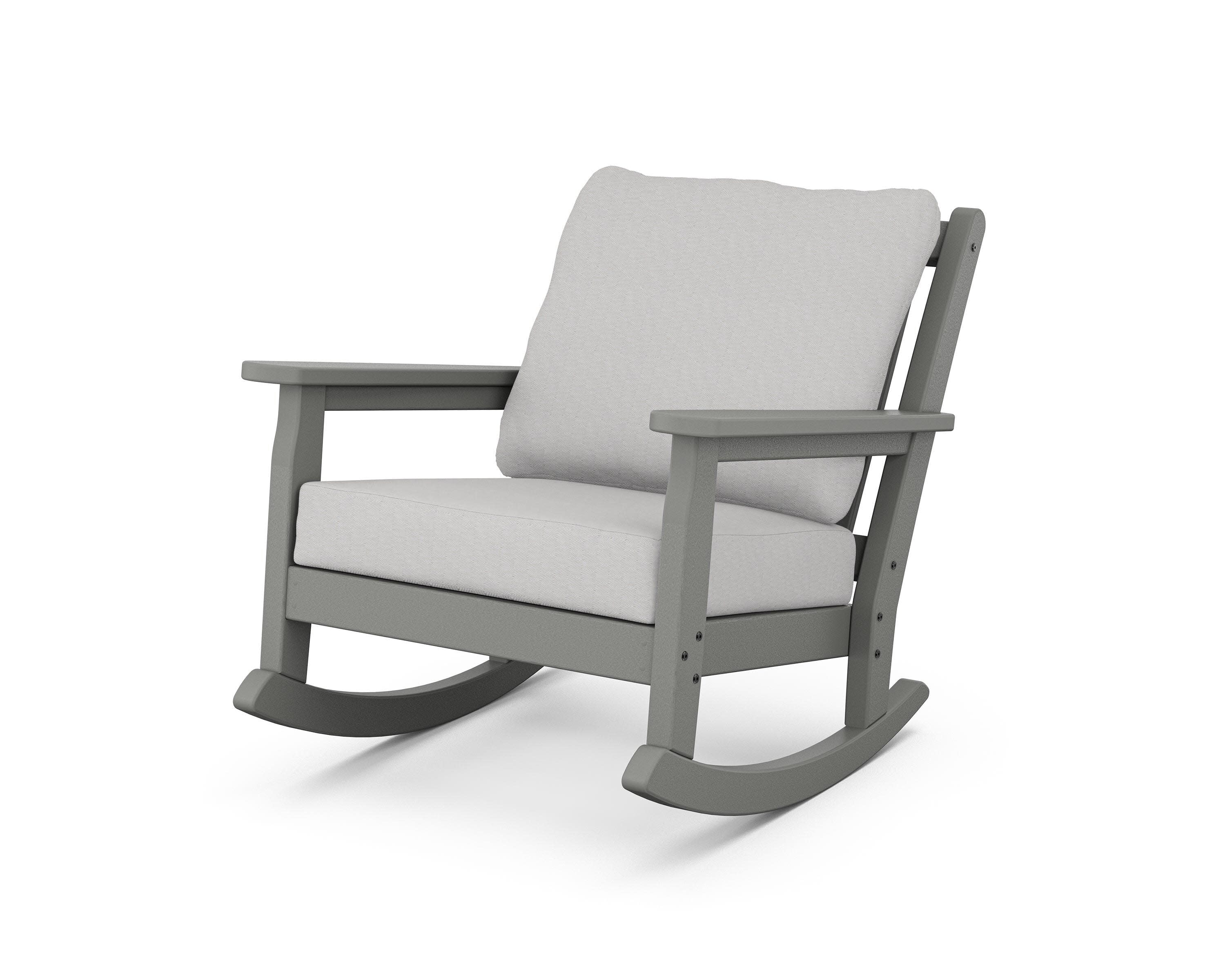 Chippendale Deep Seating Rocking Chair in Slate Grey / Diamond in the Rough