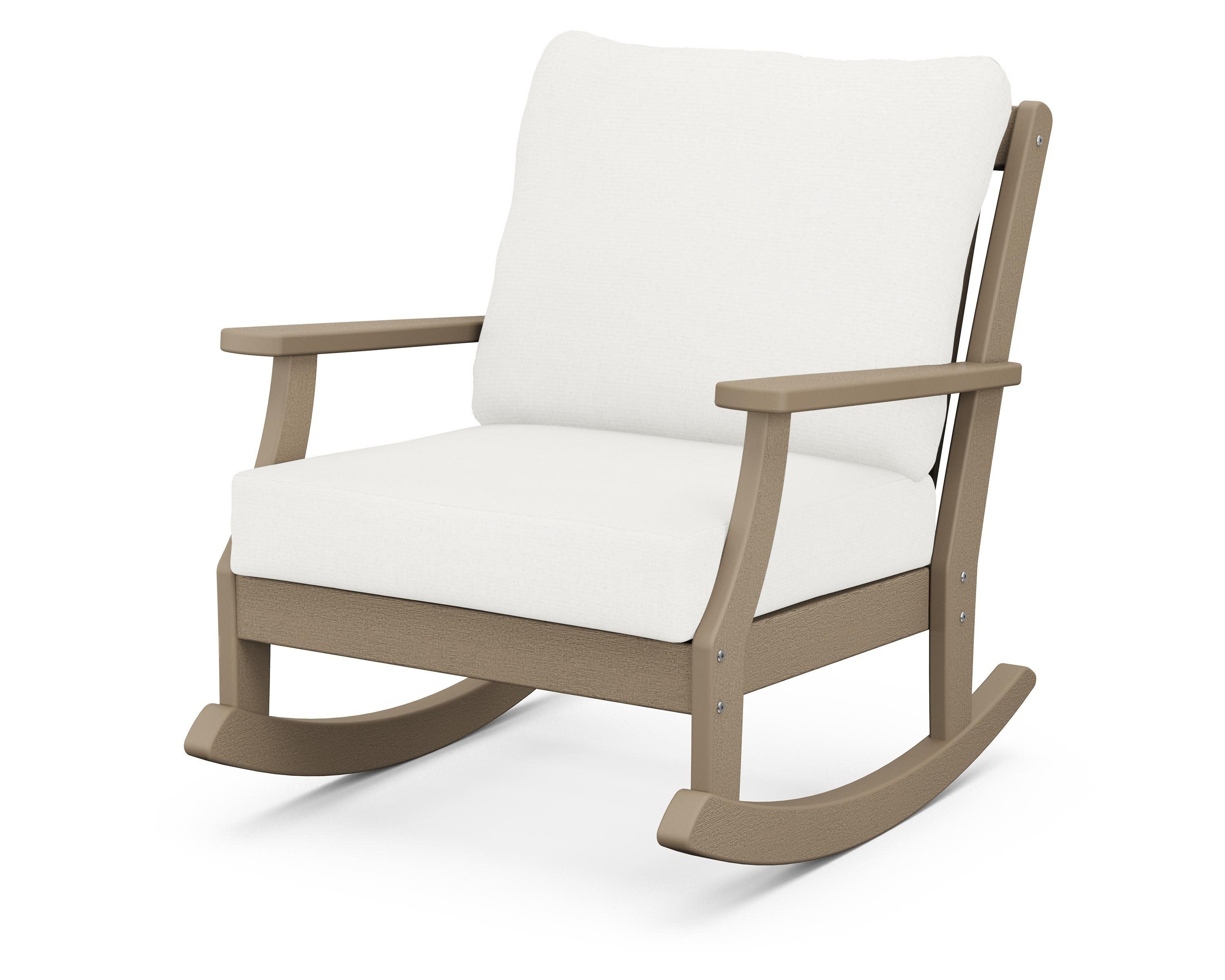 Braxton Deep Seating Rocking Chair in Vintage Sahara / Natural Linen