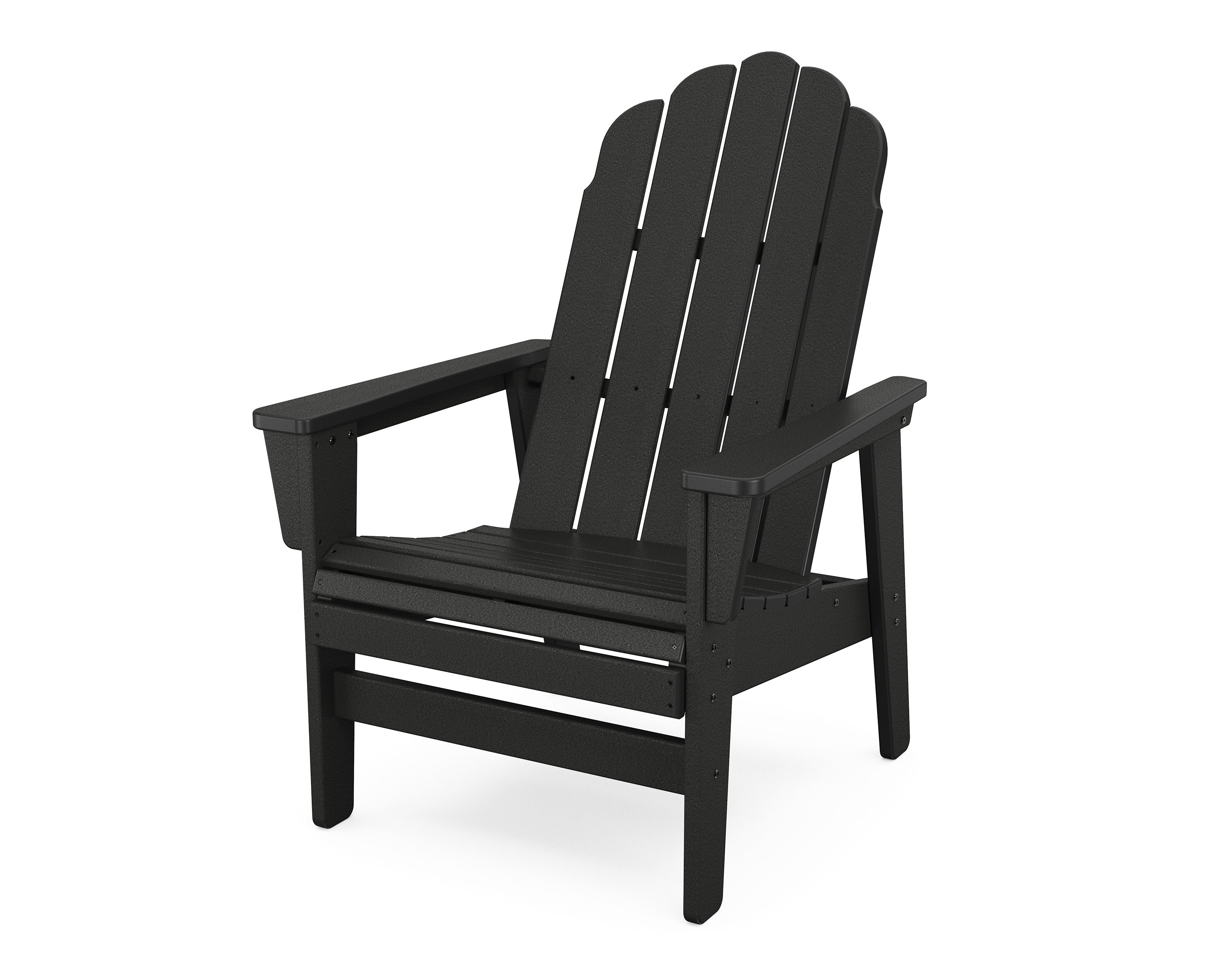 Vineyard Grand Upright Adirondack Chair in Black