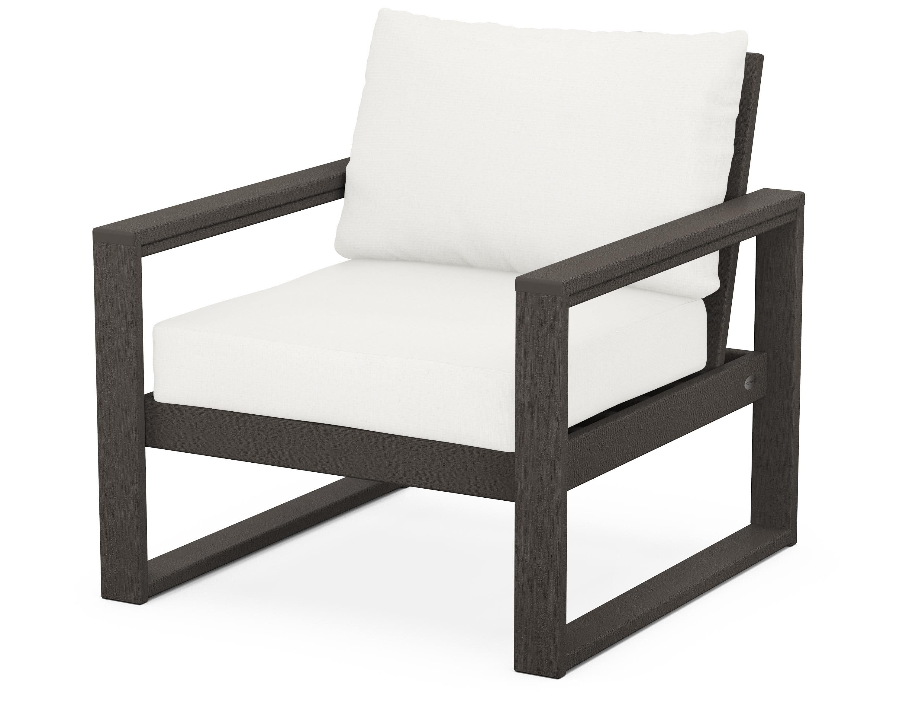 EDGE Club Chair in Vintage Coffee / Natural Linen