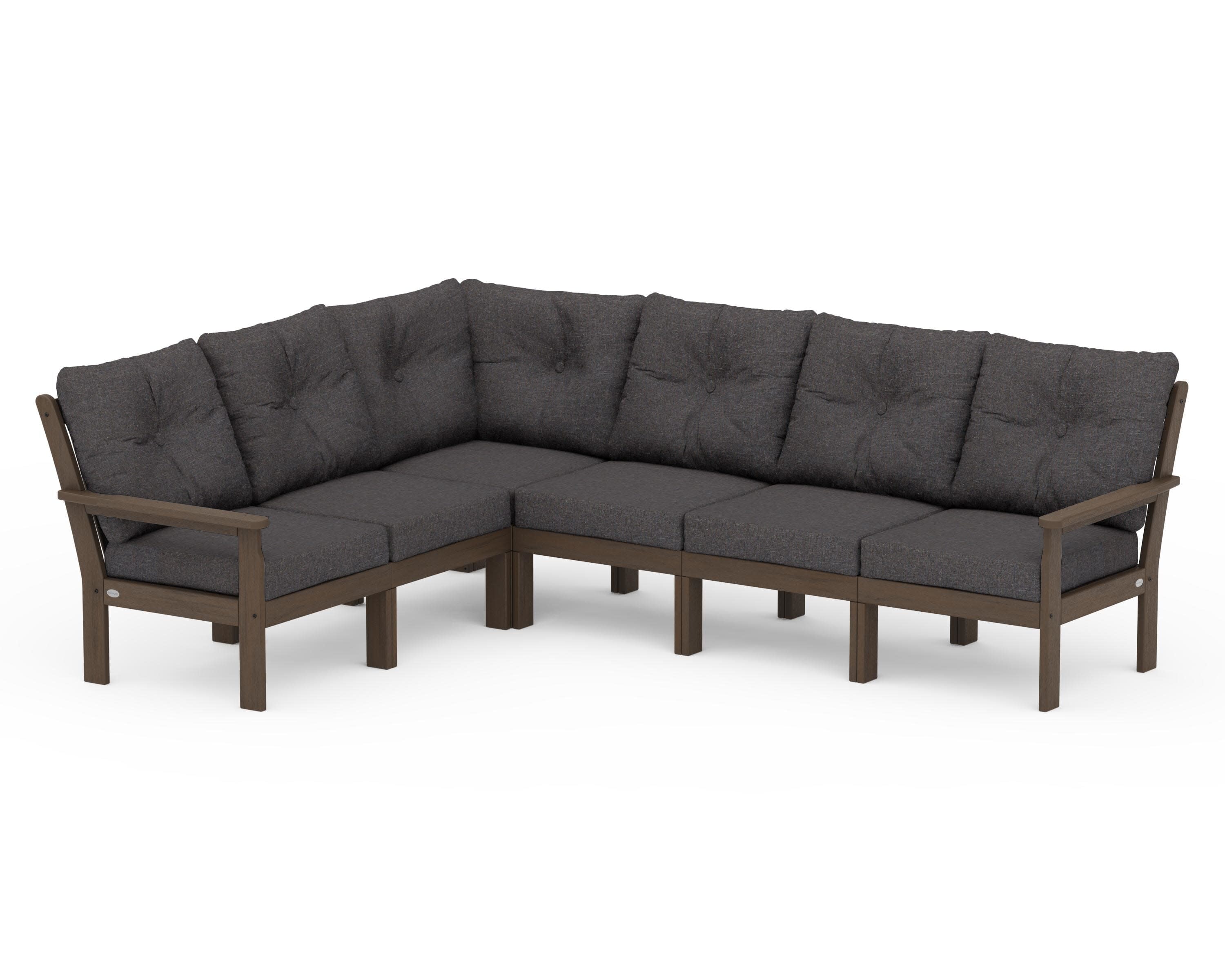 Vineyard 6-Piece Sectional in Kona / Ash Charcoal