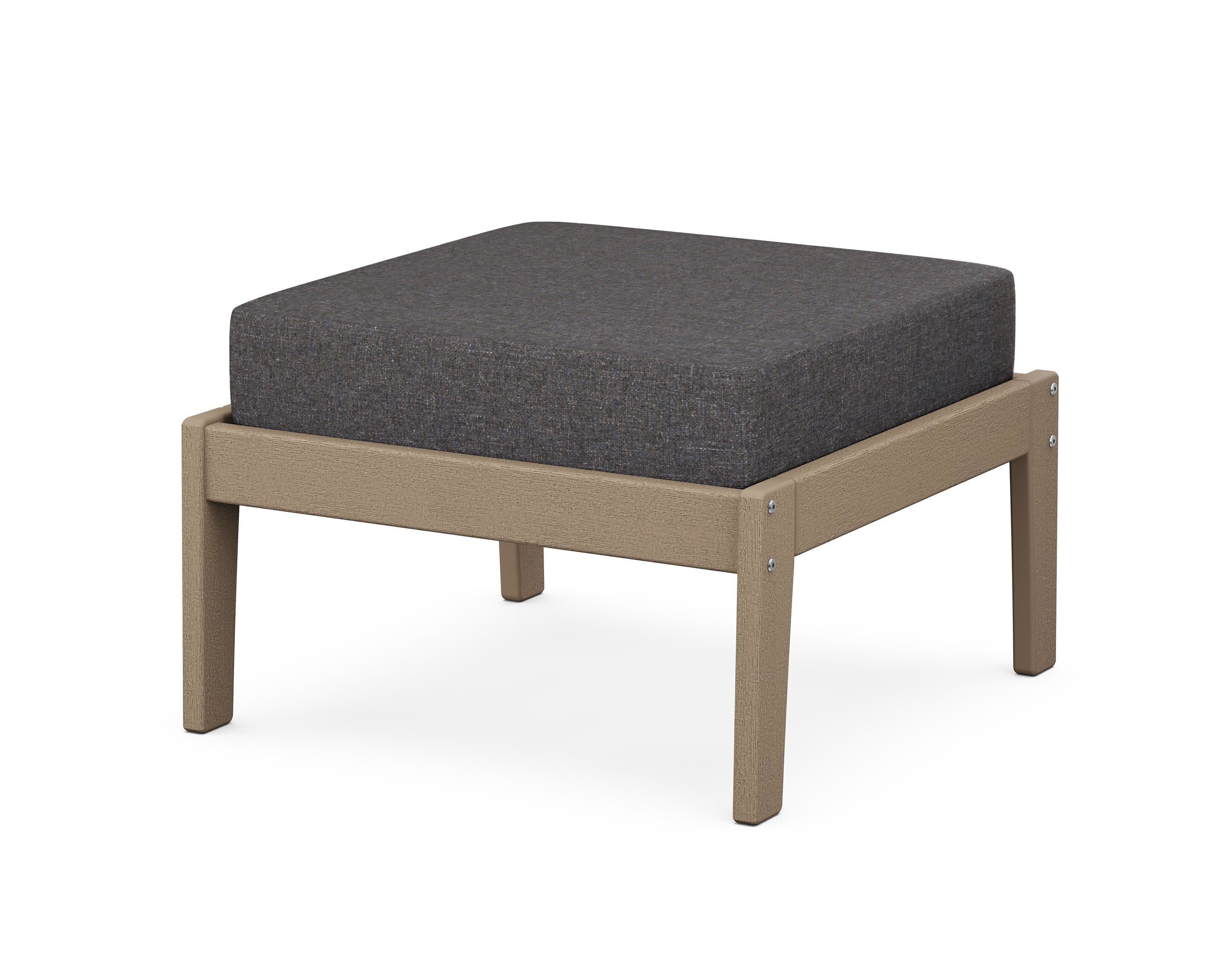 Deep Seating Ottoman in Vintage Sahara / Ash Charcoal