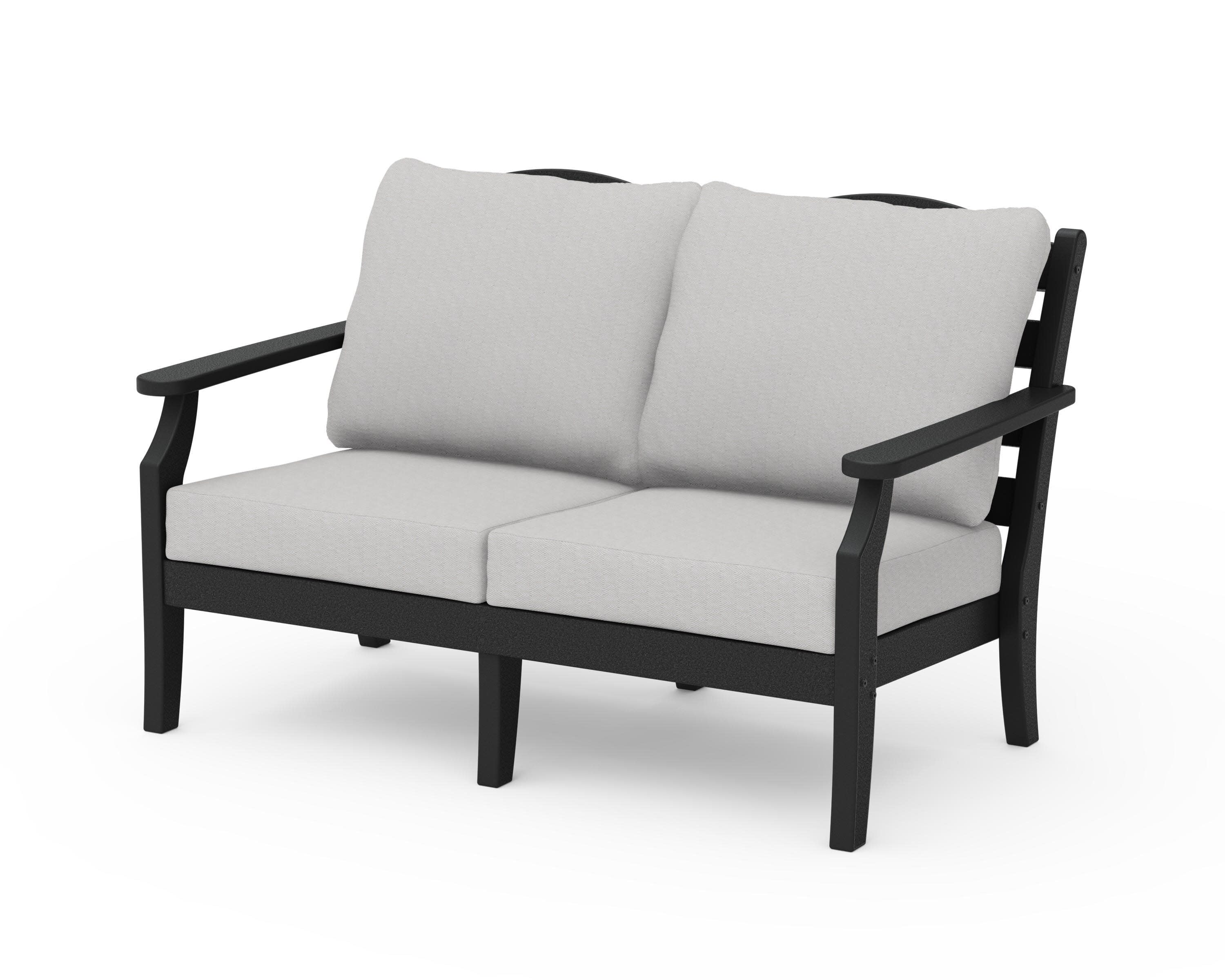 Savannah Deep Seating Loveseat in Black / Diamond in the Rough