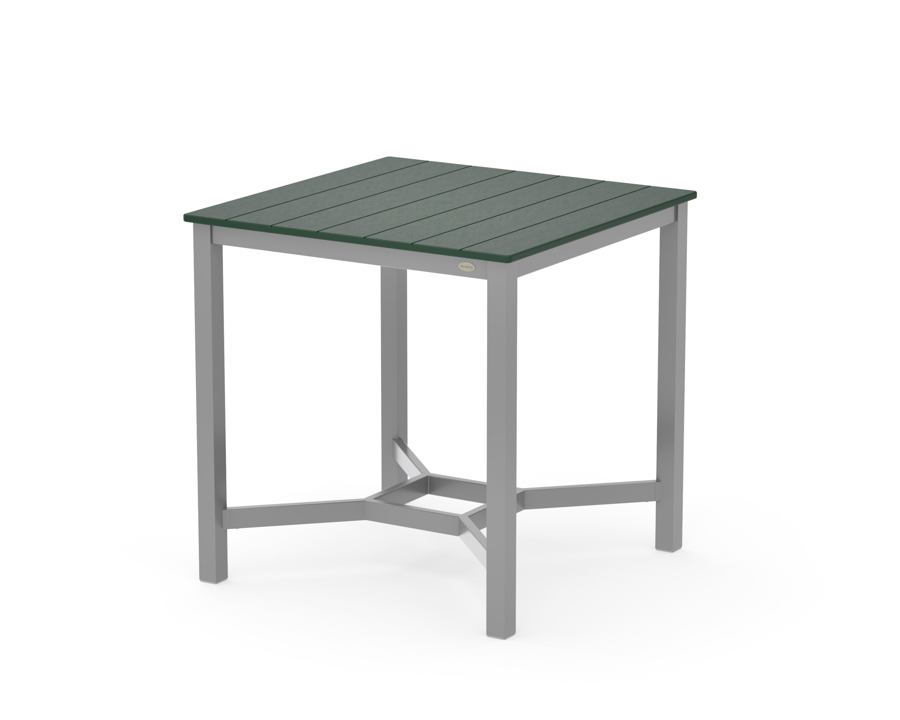Main Street 36 x 36 Counter Table in Silver / Green