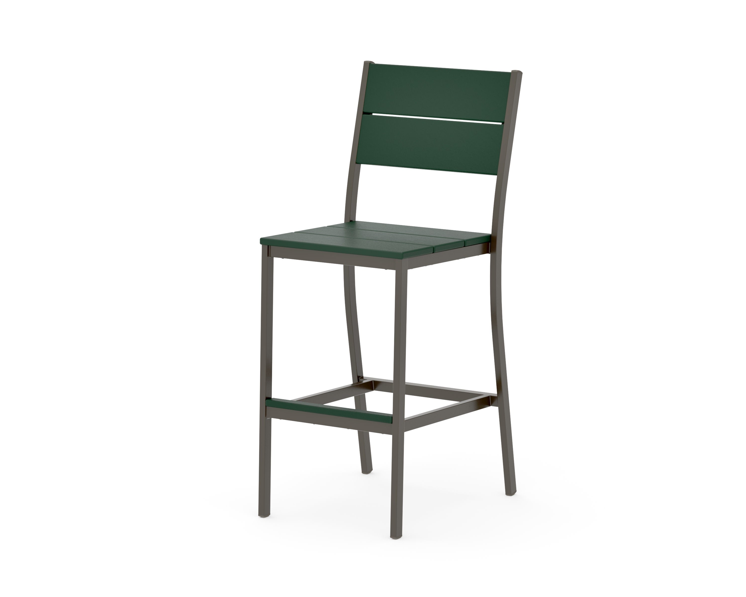 Main Street Bar Side Chair in Bronze / Green