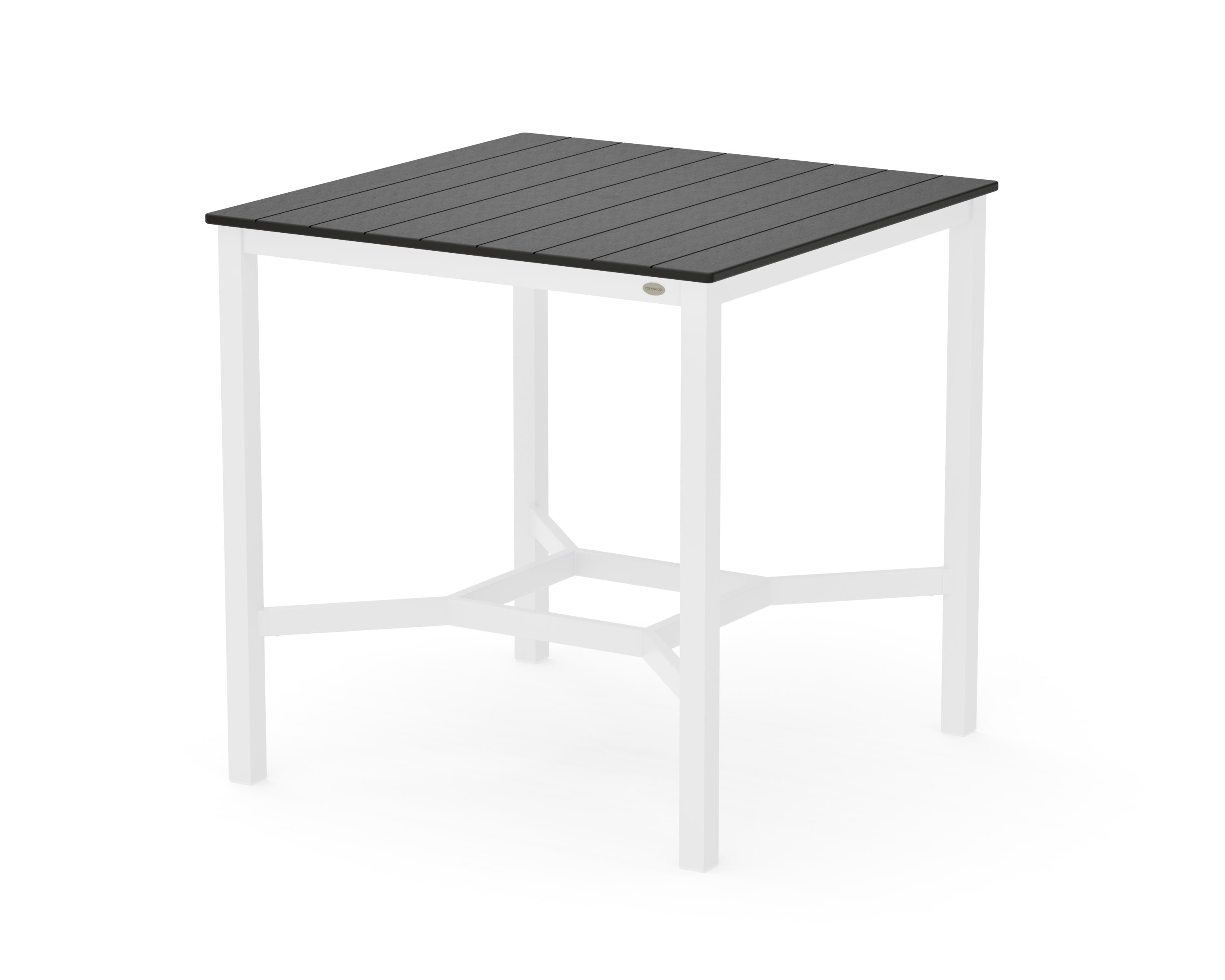 Main Street 42 x 42 Bar Table in White / Black